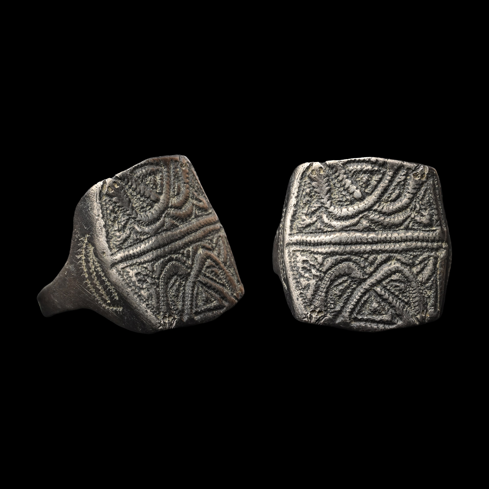 Viking Silver Ring with Snakes