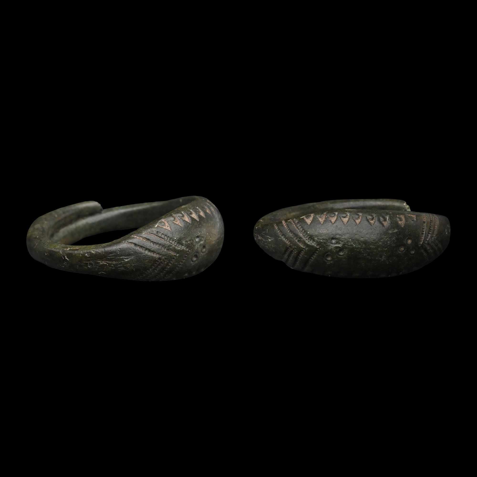 Viking Bronze Decorated Ring