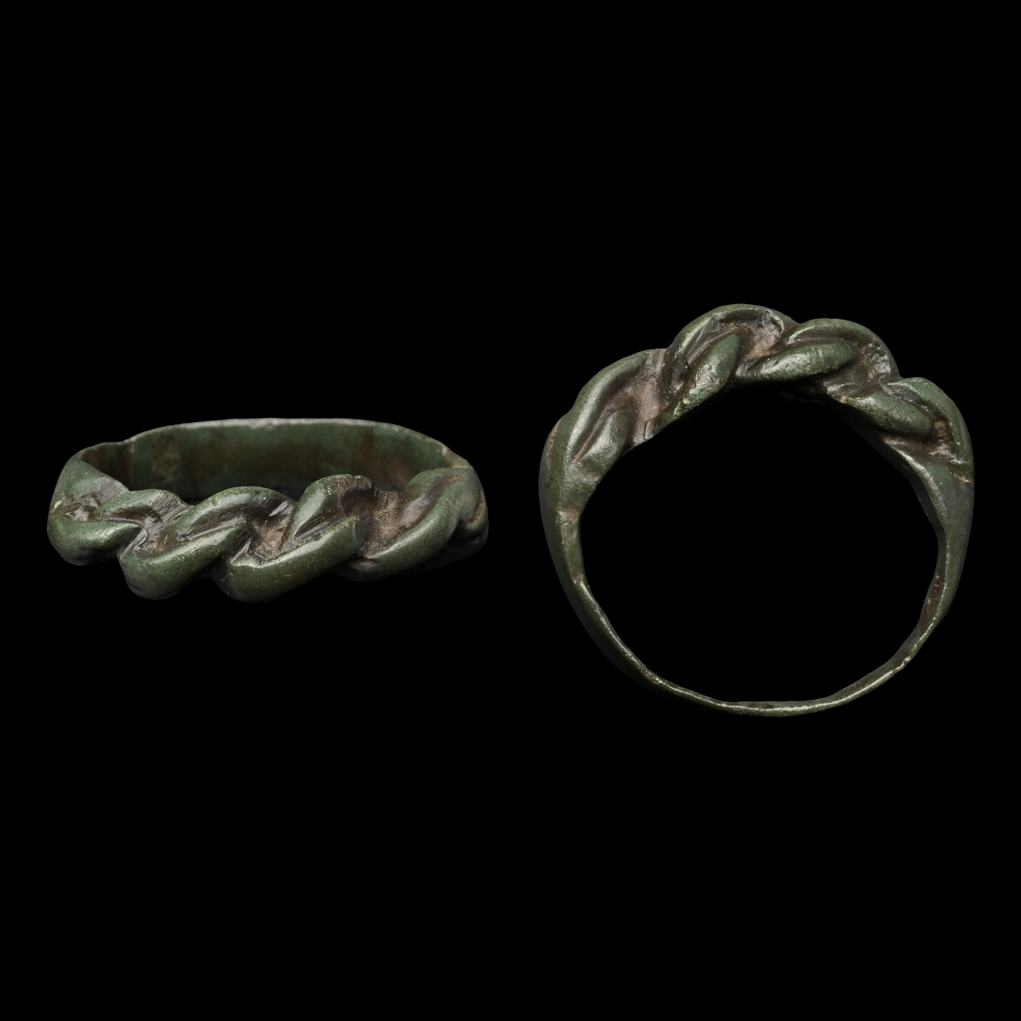 Viking Bronze Pseudo Interlaced Ring