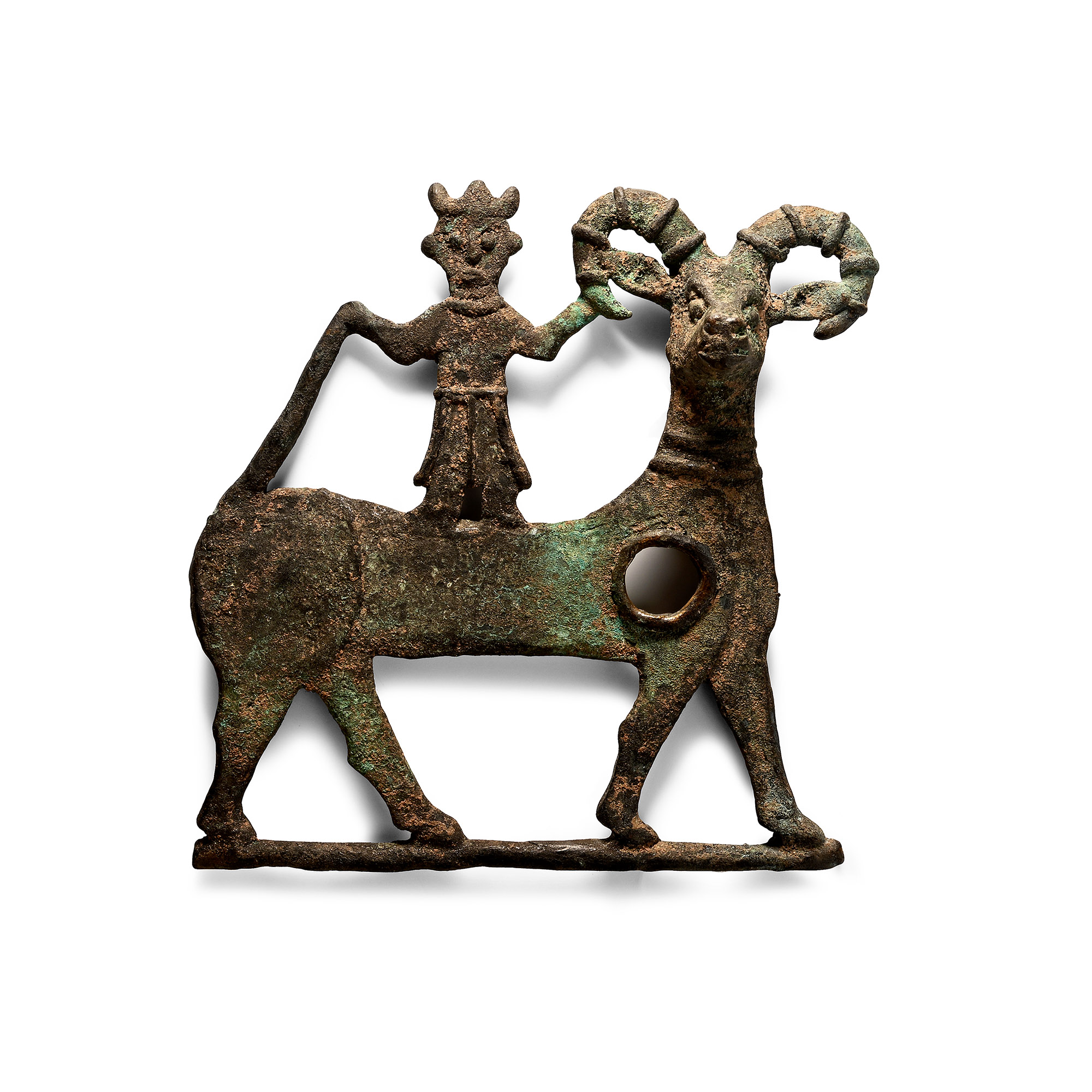 Luristan Bronze Horse Bit Cheek-Piece with Master of Animals