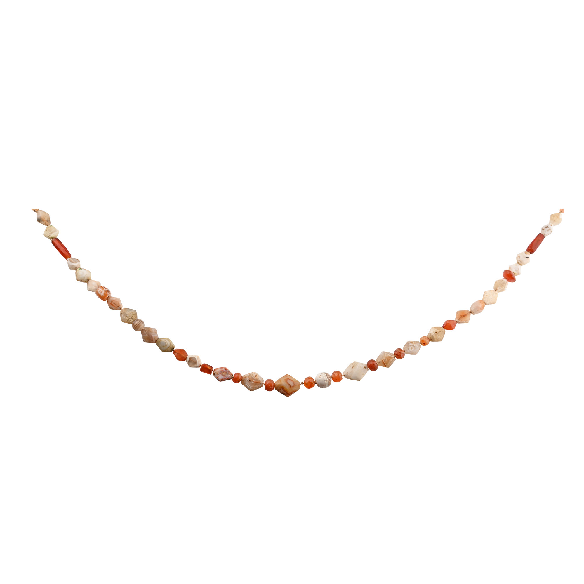 Bactrian Carnelian and Agate Bead Necklace