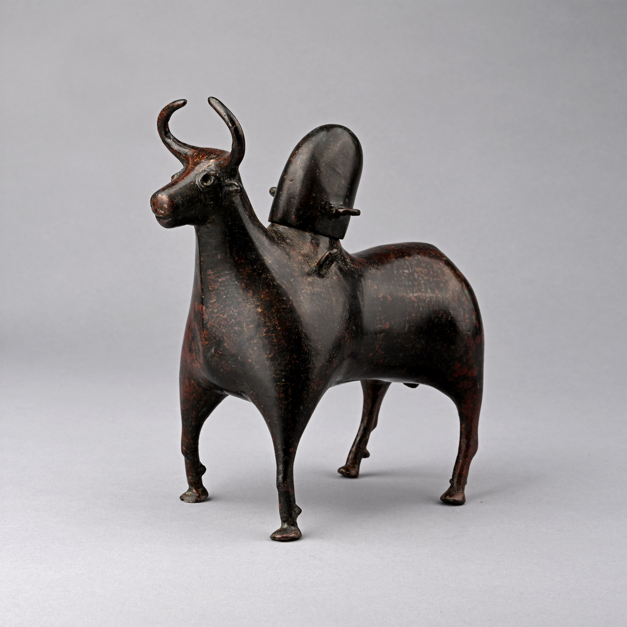 Bactrian Bronze Zebu Vessel with Stopper