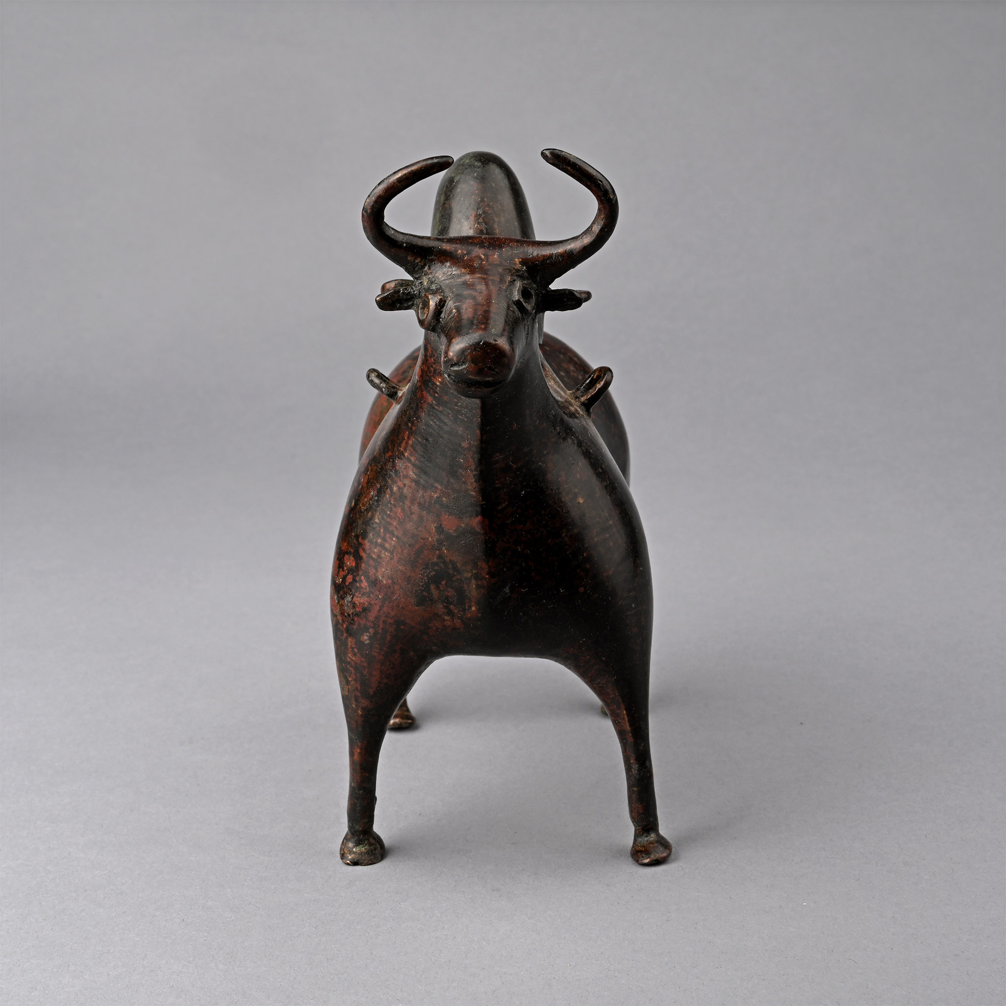 Bactrian Bronze Zebu Vessel with Stopper