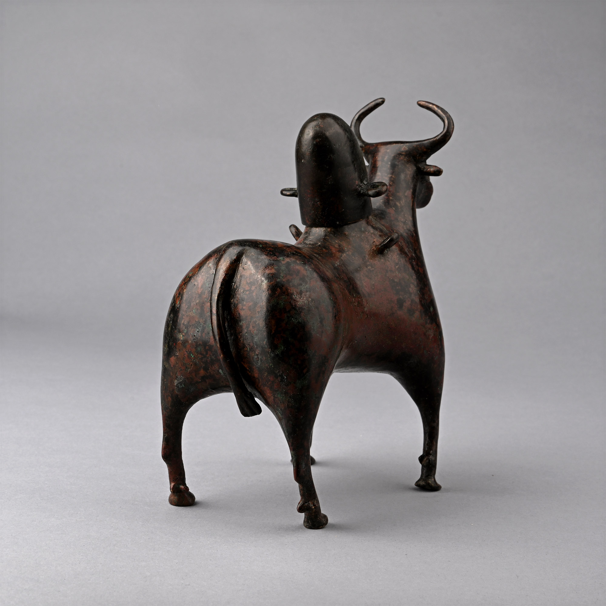 Bactrian Bronze Zebu Vessel with Stopper
