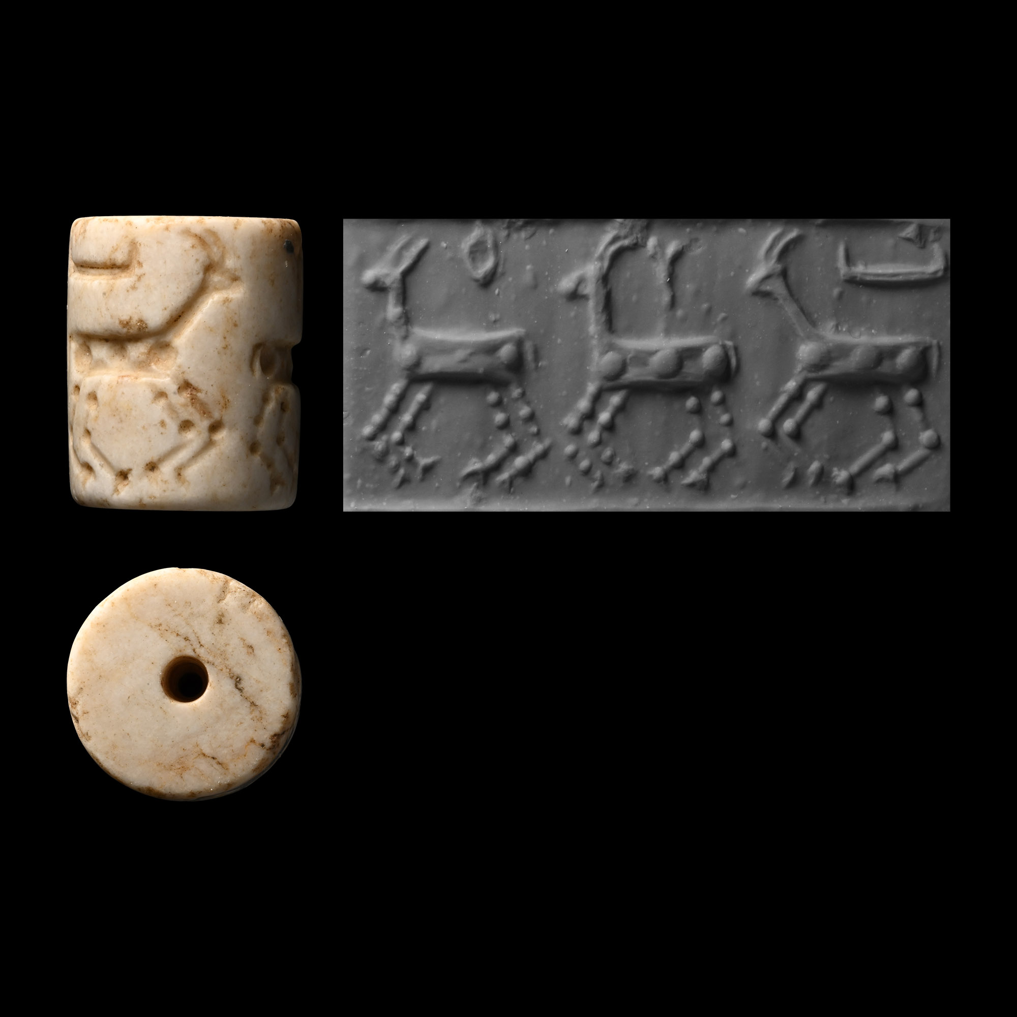 Jemdet Nasr Cylinder Seal with Horned Quadrupeds