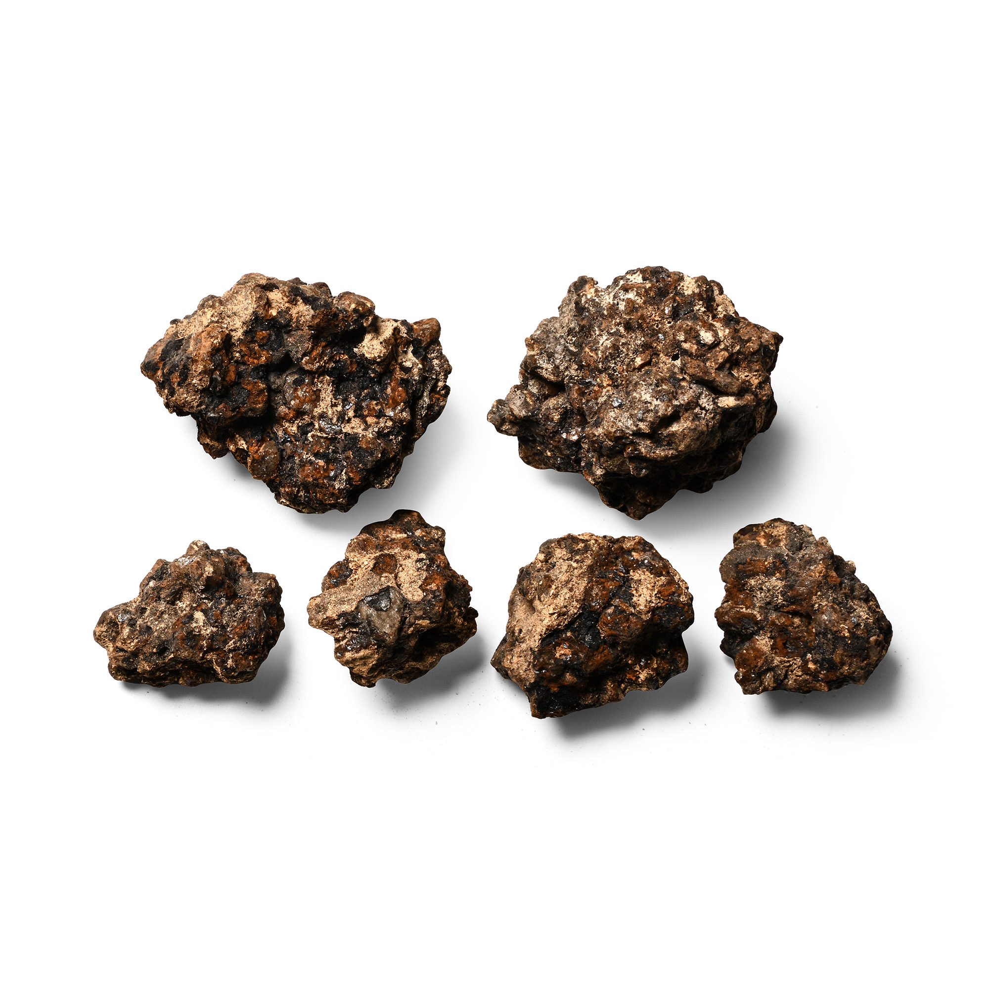Mount Vesuvius Volcano 'Lava Bomb' Fragment Group