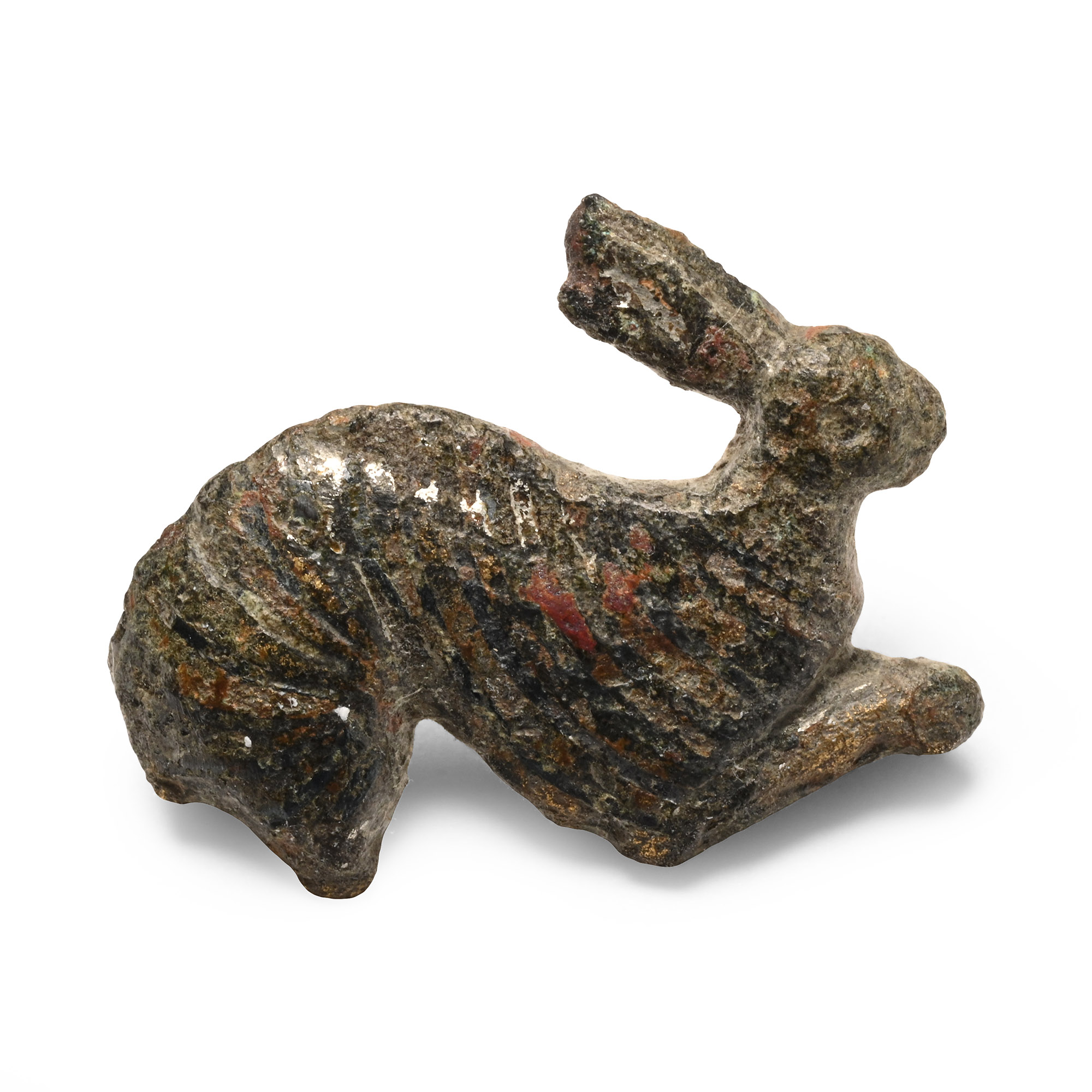 Romano-British Tinned Bronze Hare Brooch