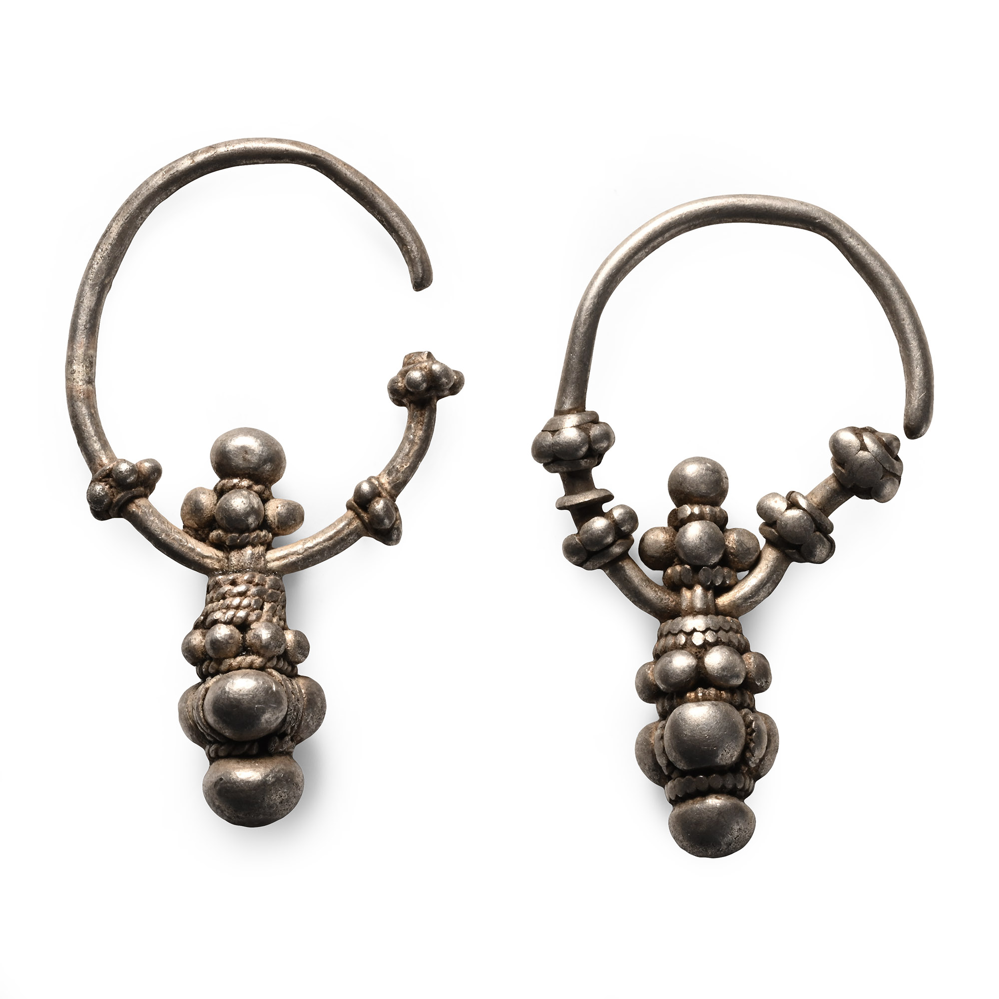 Viking Period Silver Temple Ring Pair