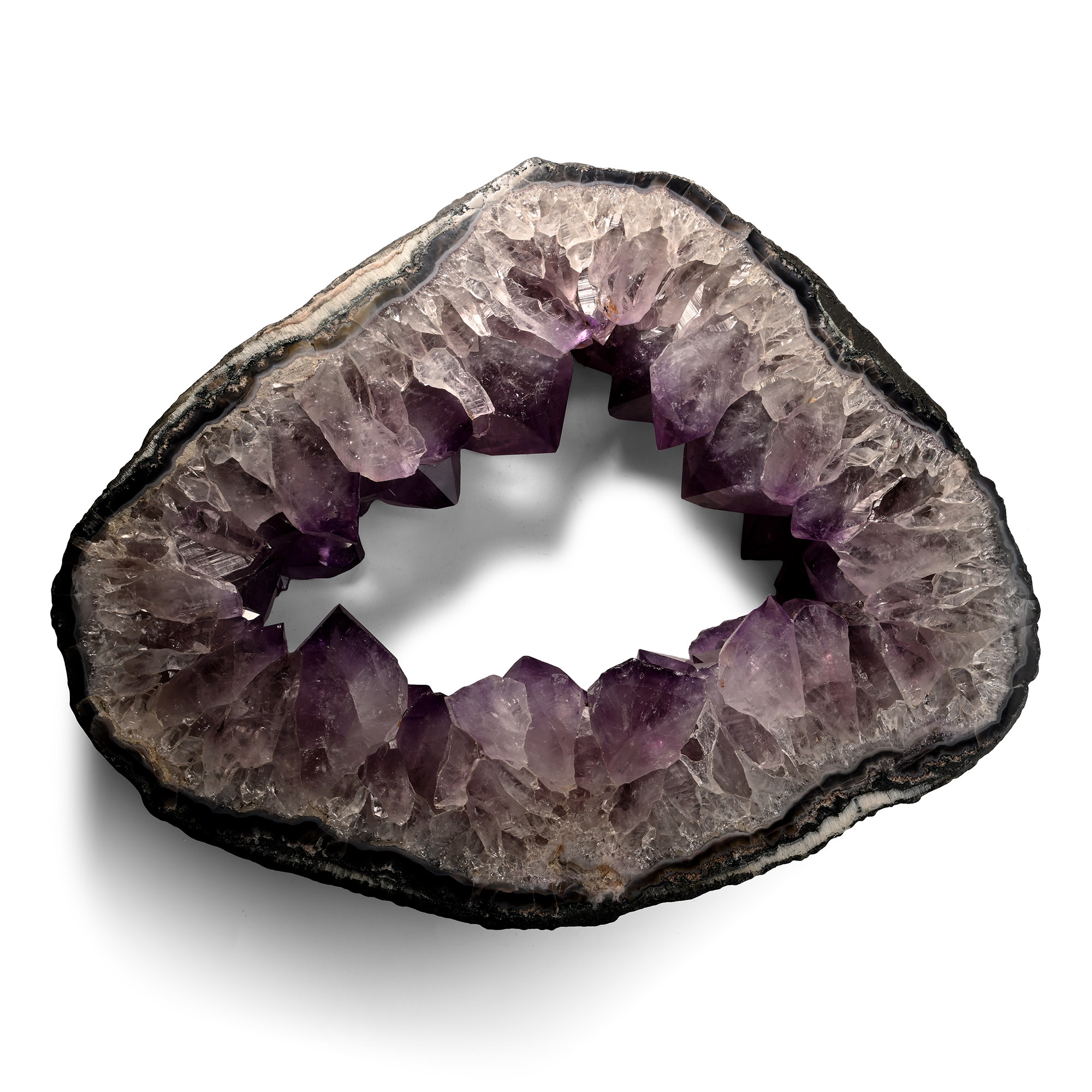 Large Amethyst Crystal Geode Ring
