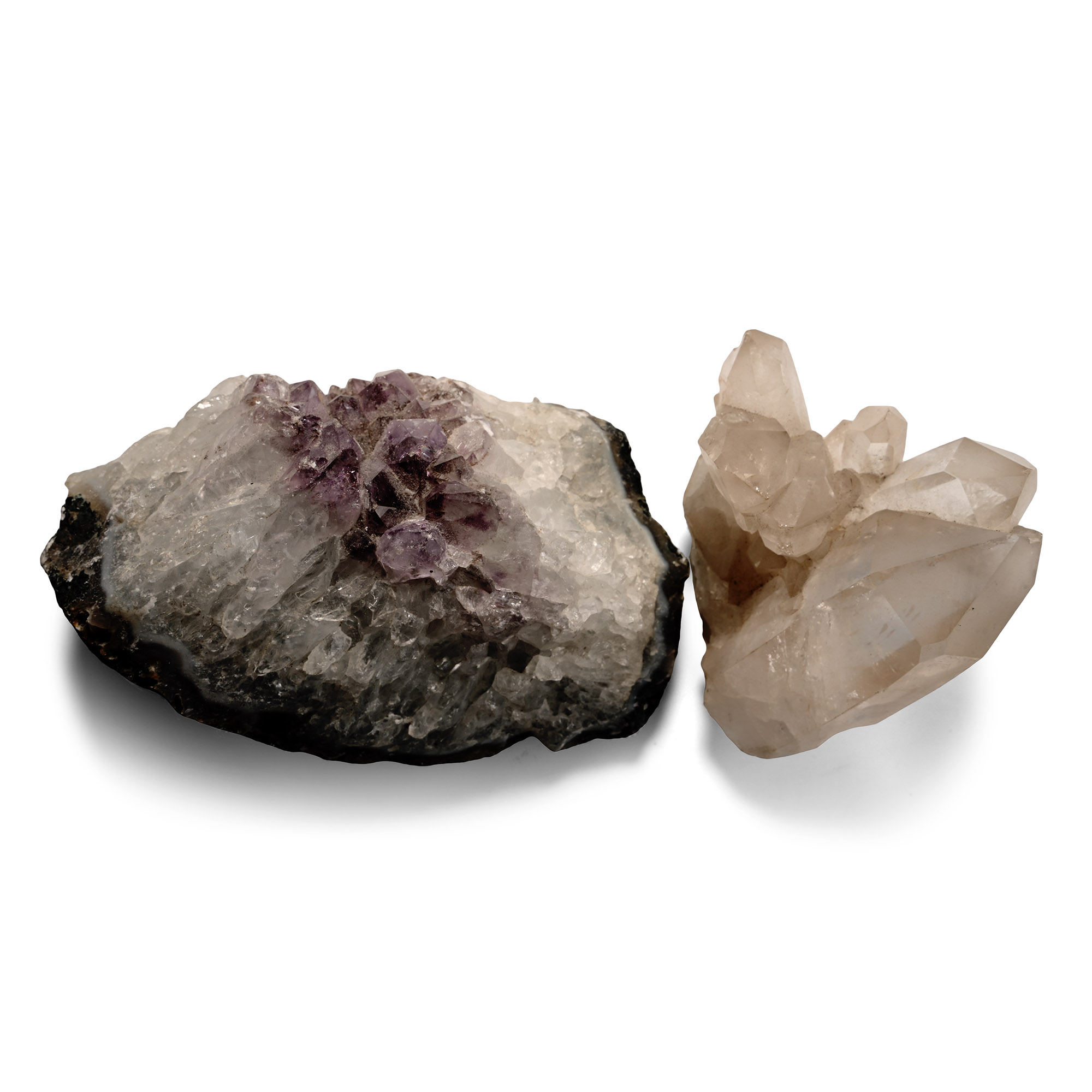 Quartz Crystal and Amethyst Crystal Specimen Group