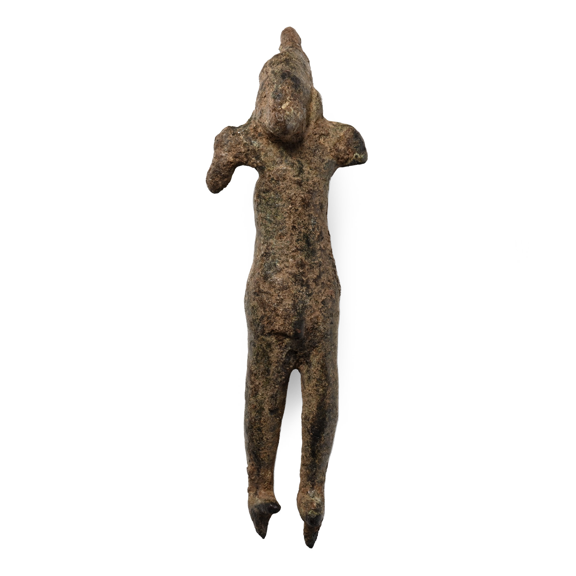 Syro-Hittite Bronze Helmetted Figure