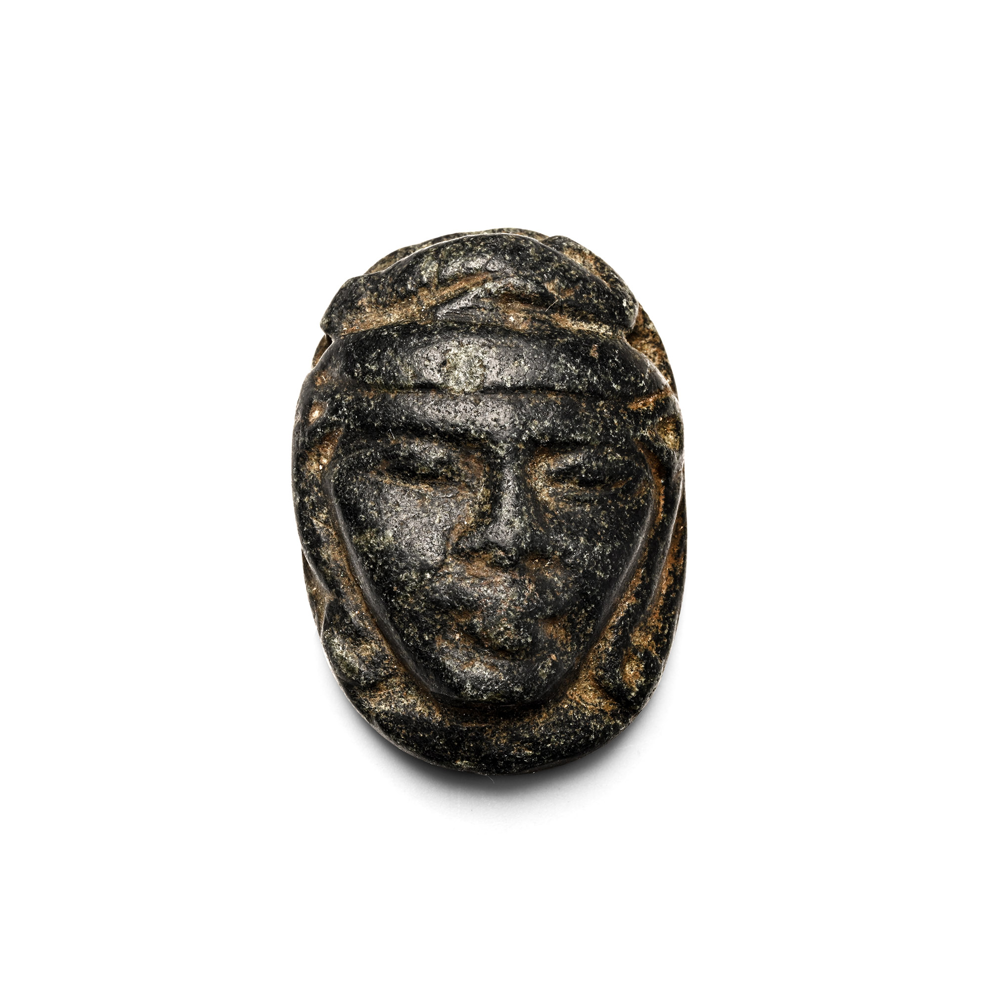 Egyptian Steatite Scaraboid with Face
