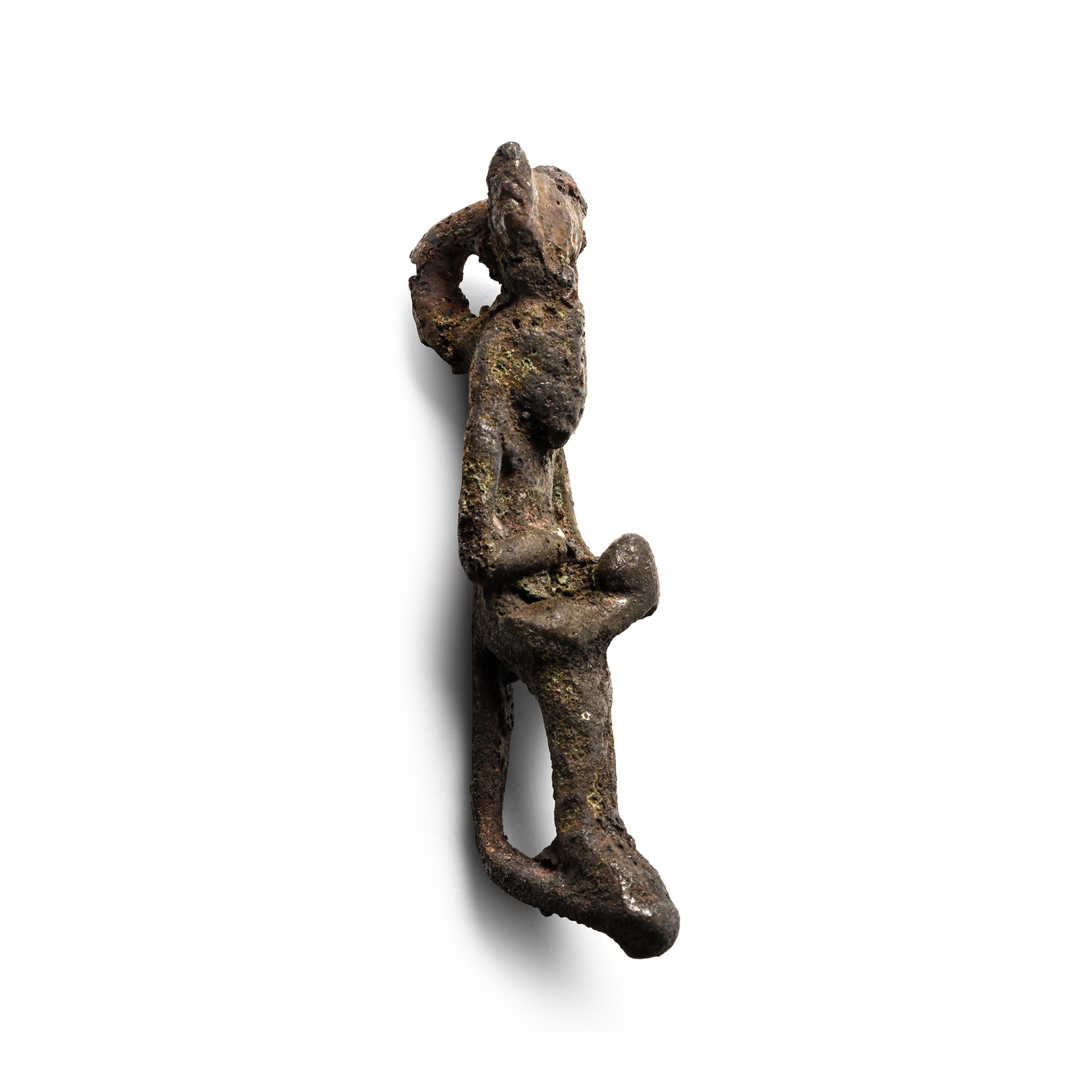 Egyptian Bronze Isis and Horus Pendant