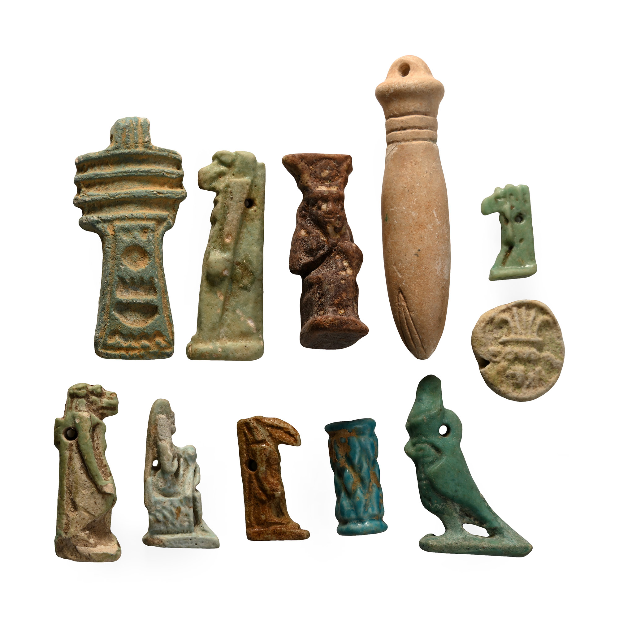 Egyptian Faience Amulet Group