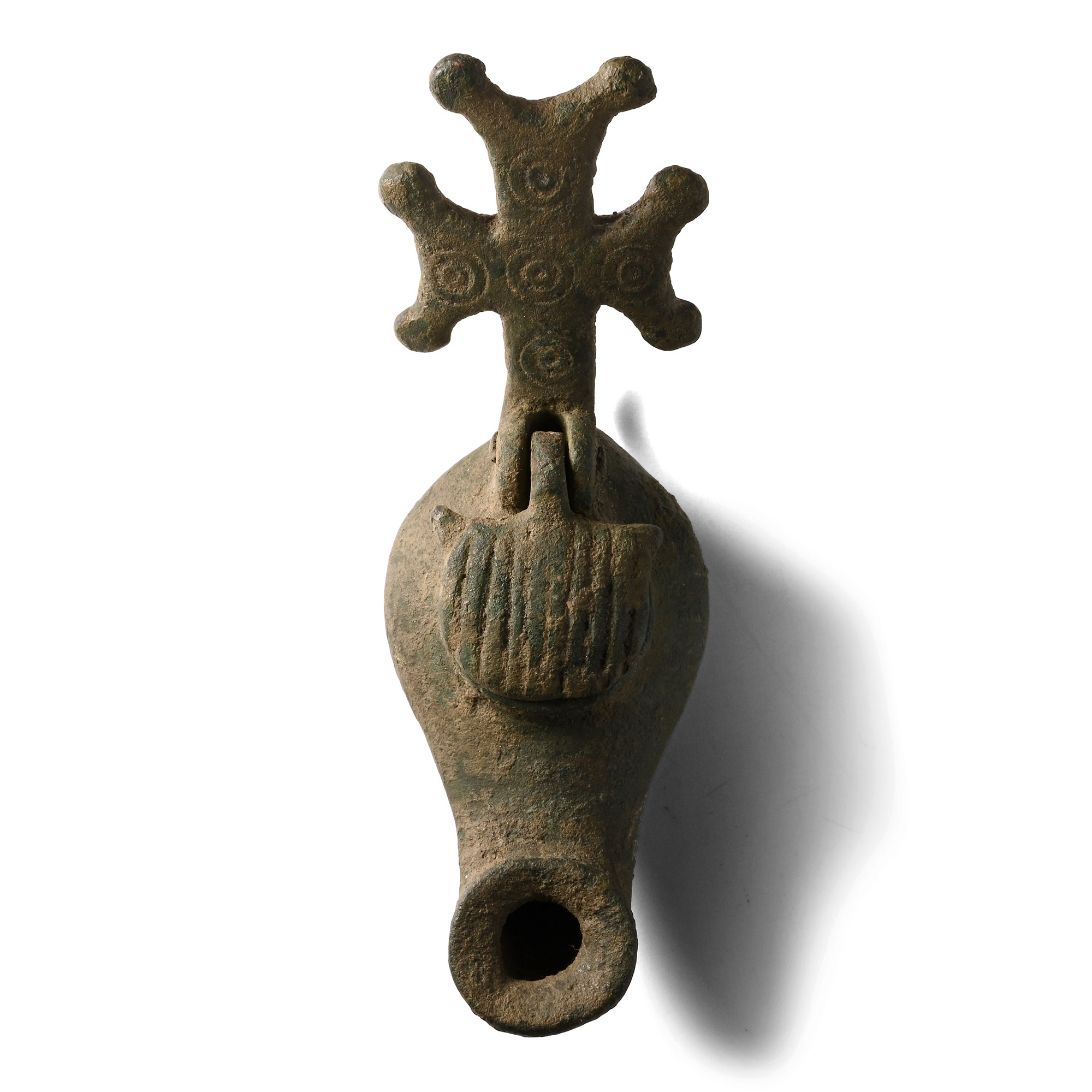 Byzantine Bronze Oil Lamp