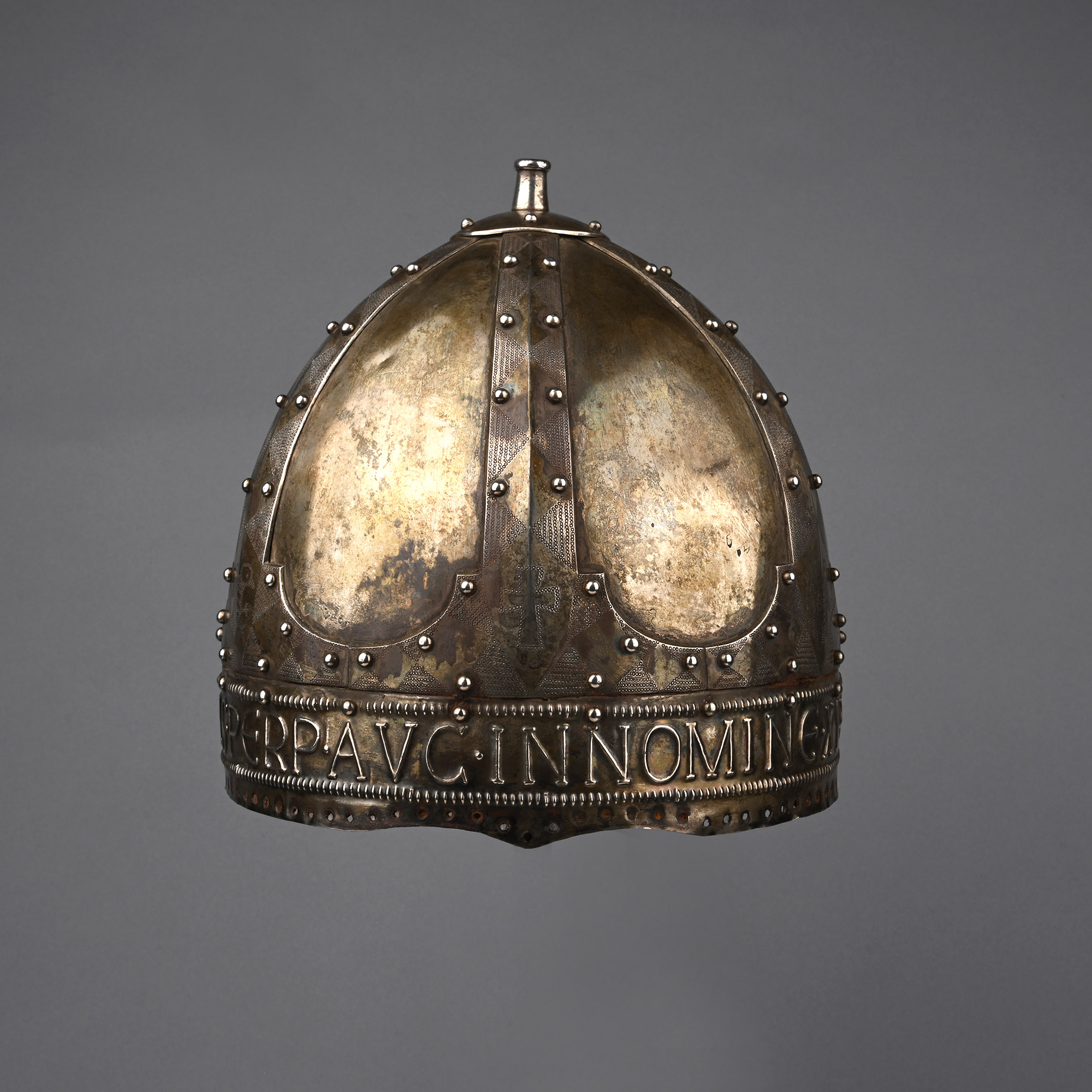 Byzantine Style Silver and Iron Spangenhelm