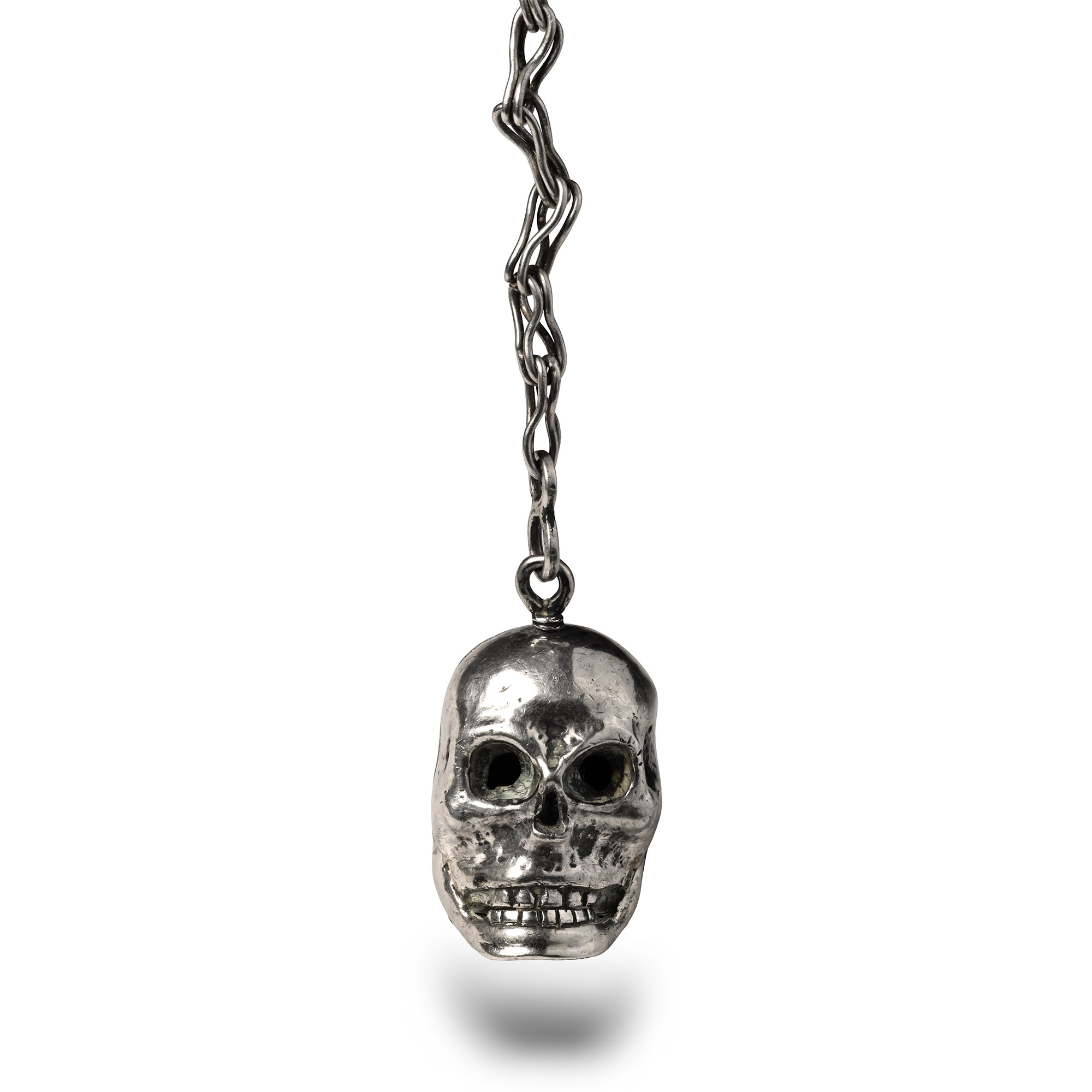 Silver Memento Mori Skull Pomander