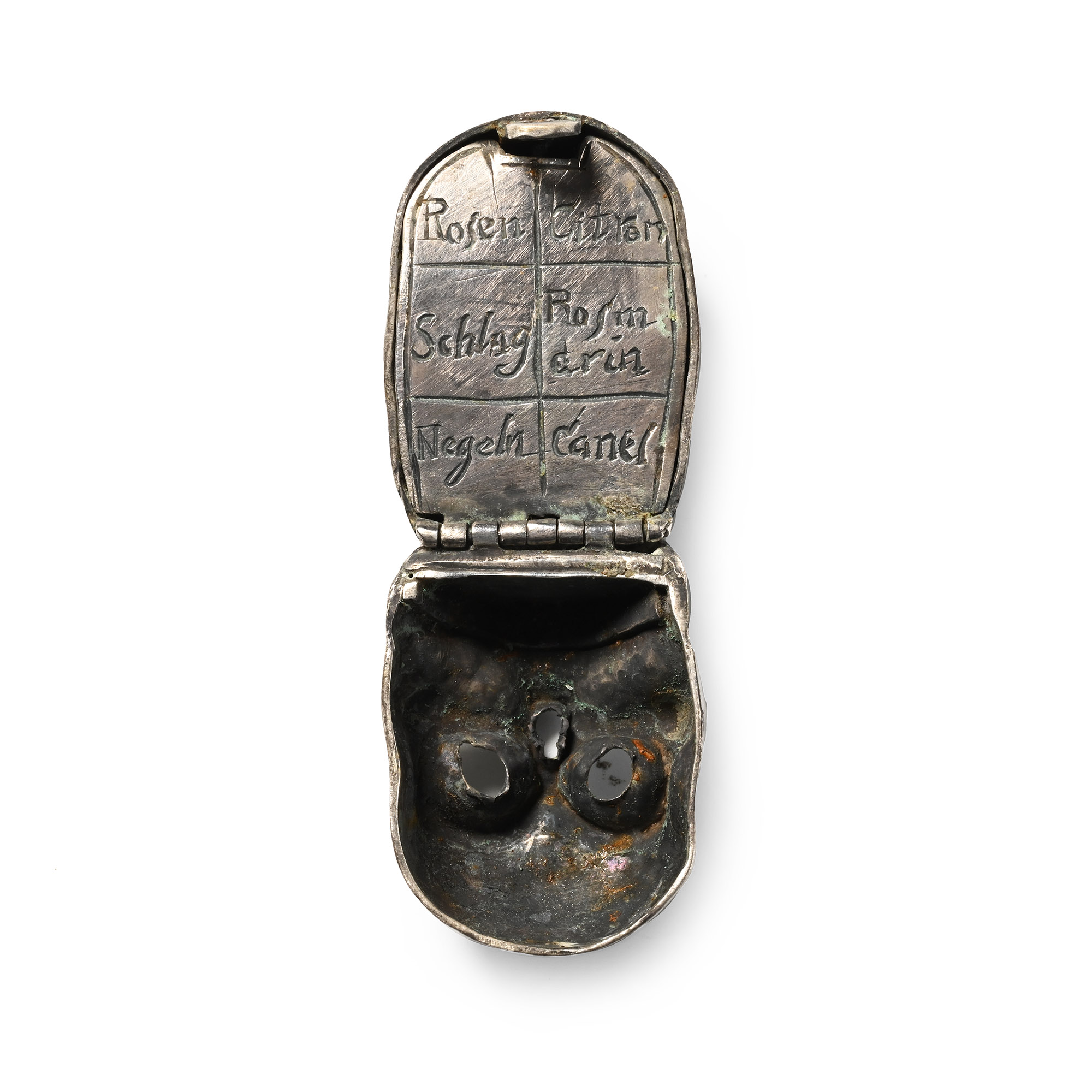 Silver Memento Mori Skull Pomander