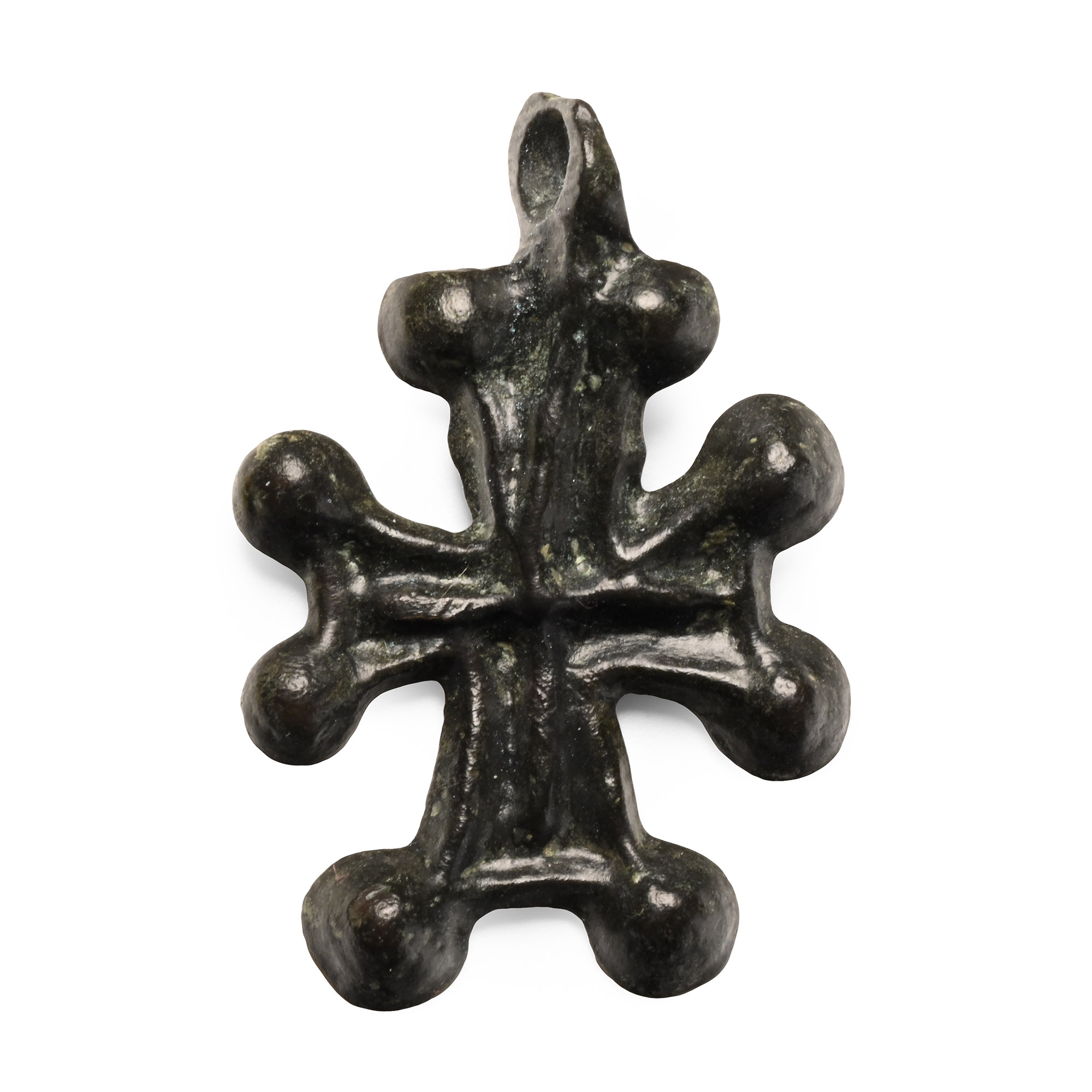 Byzantine Bronze Cross Pendant