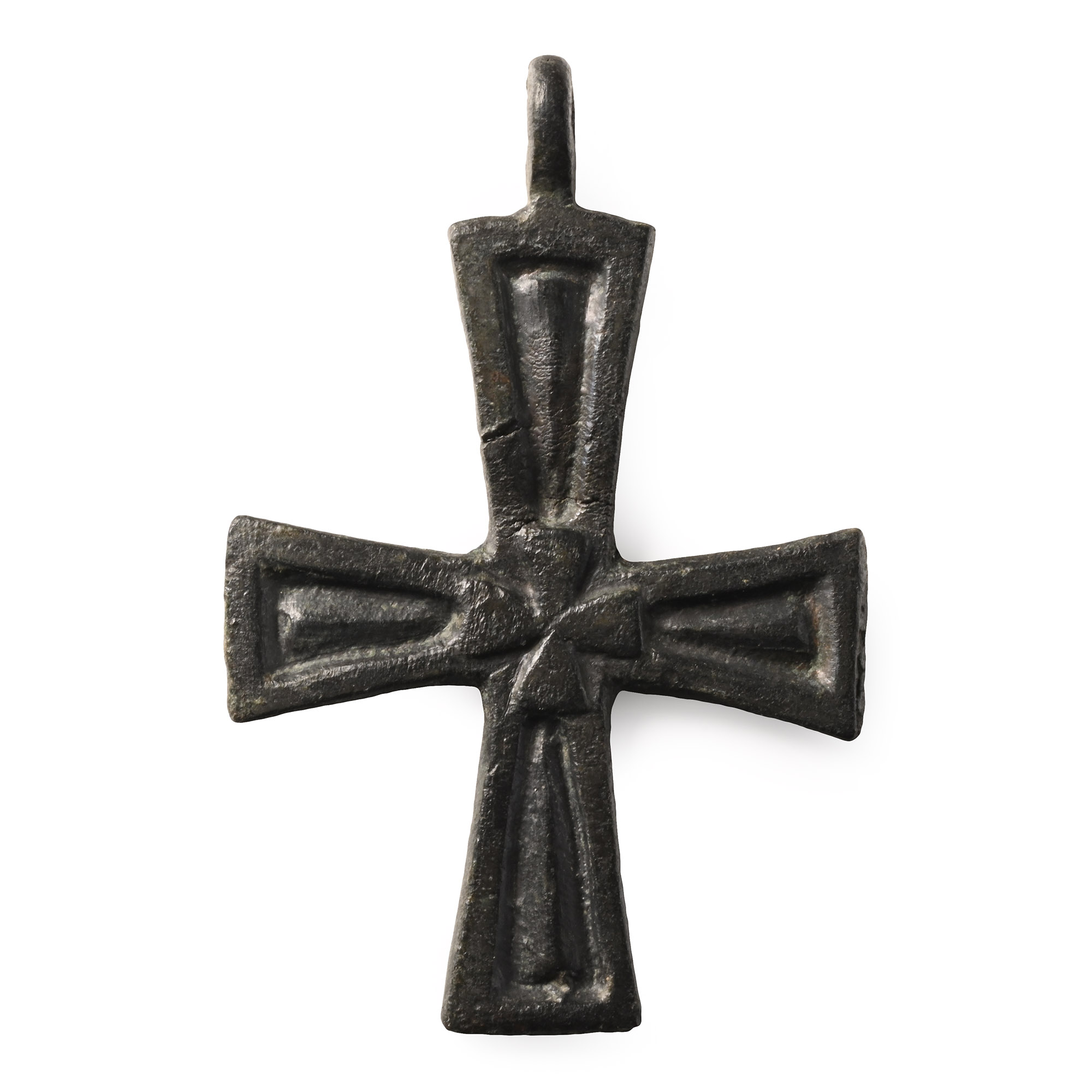 Byzantine Bronze Cross Pendant