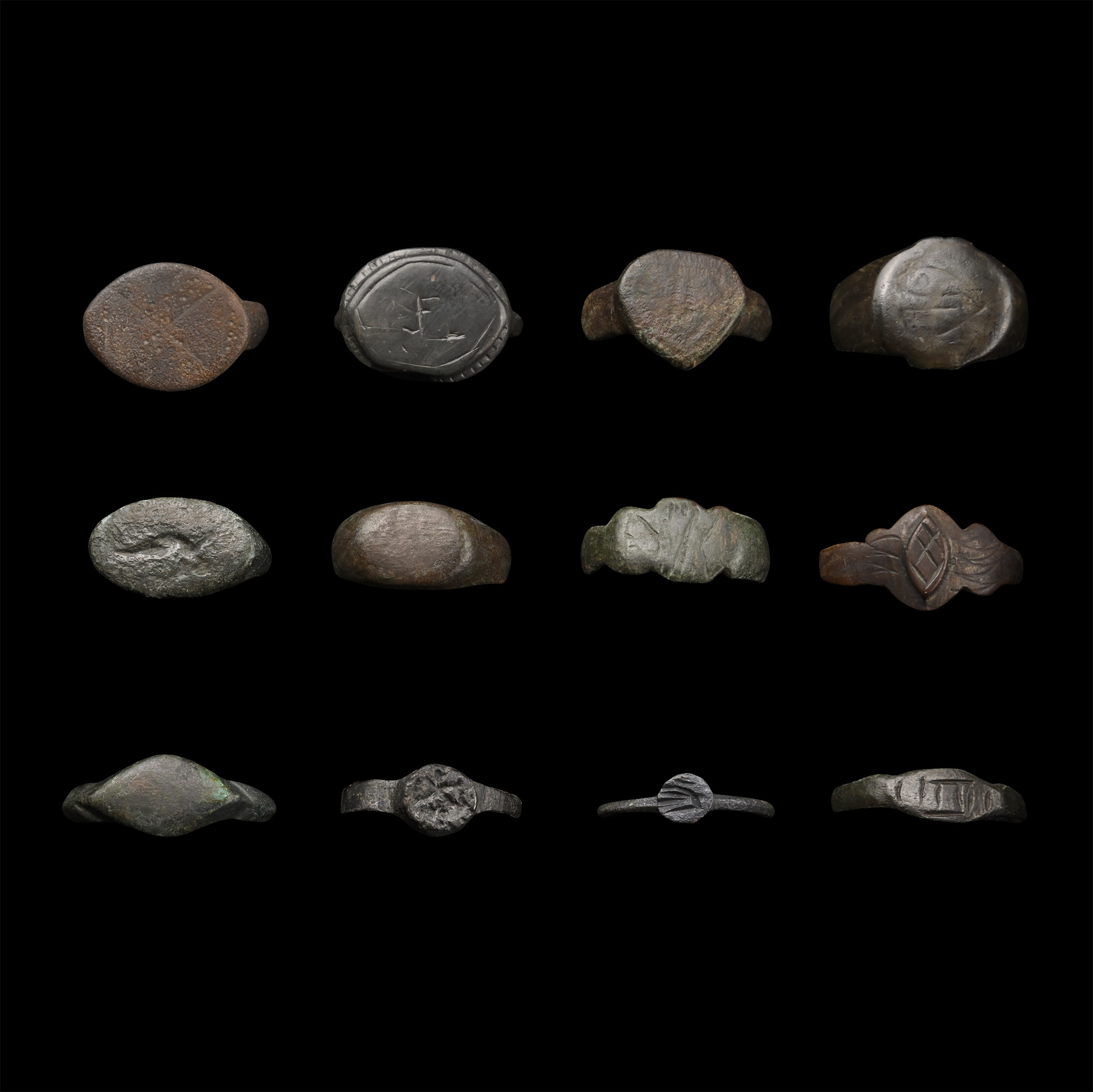 Roman to Medieval Bronze Ring Group