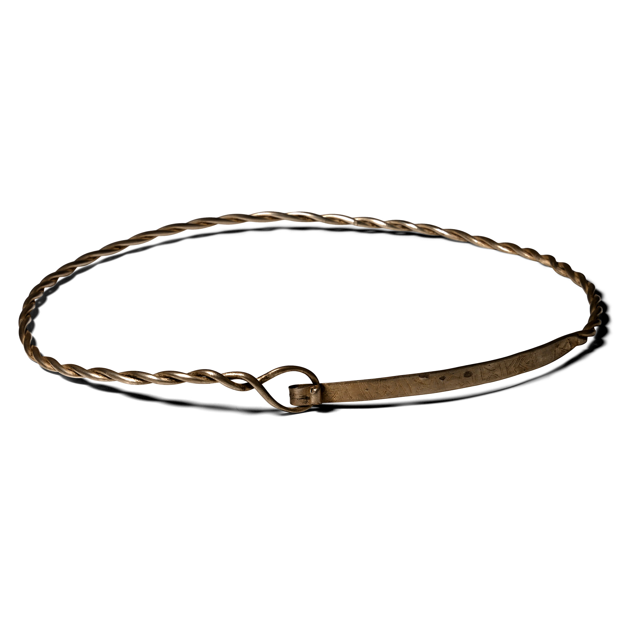 Thracian Decorated Silver Neck Torc