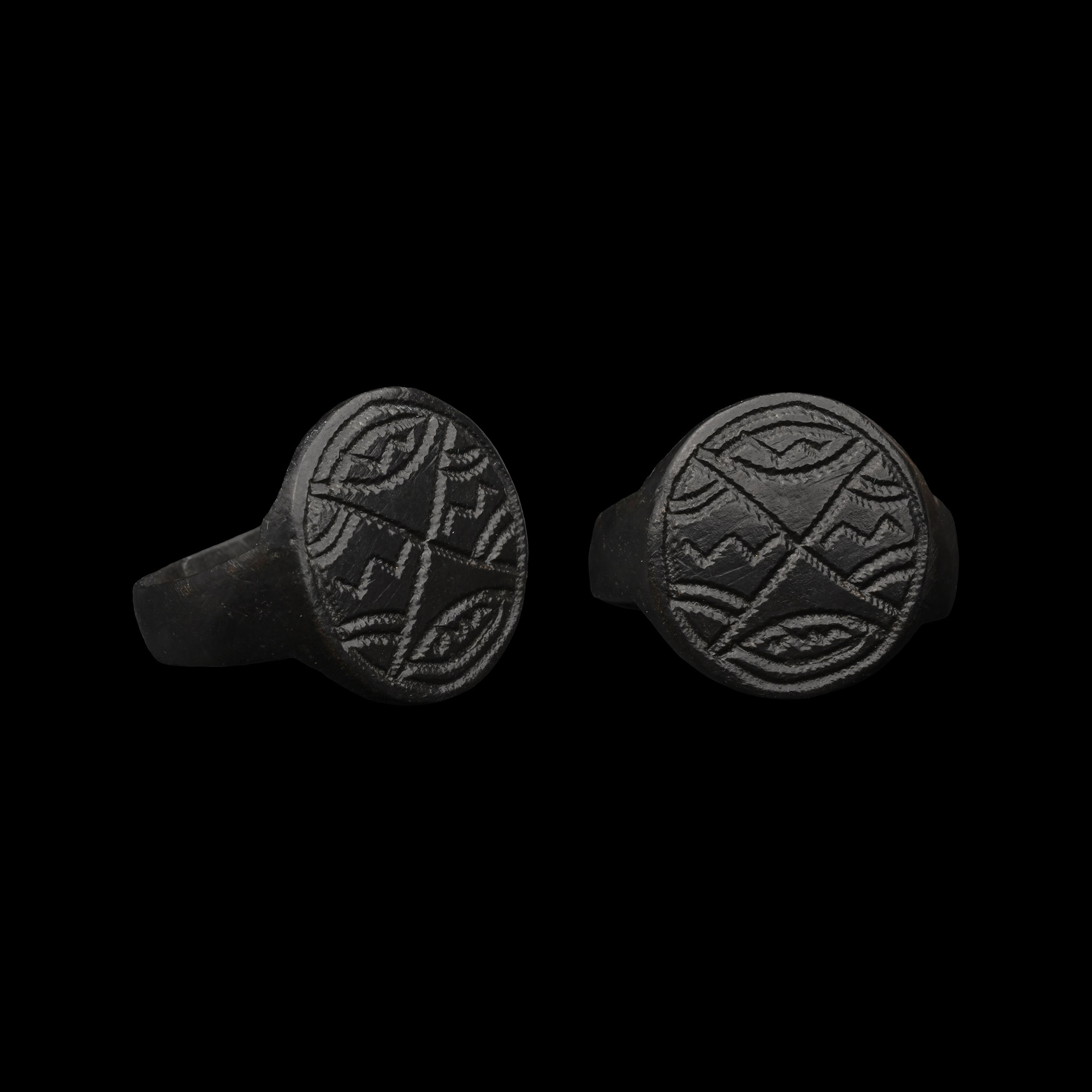 Tudor Period Bronze Ring with Waves