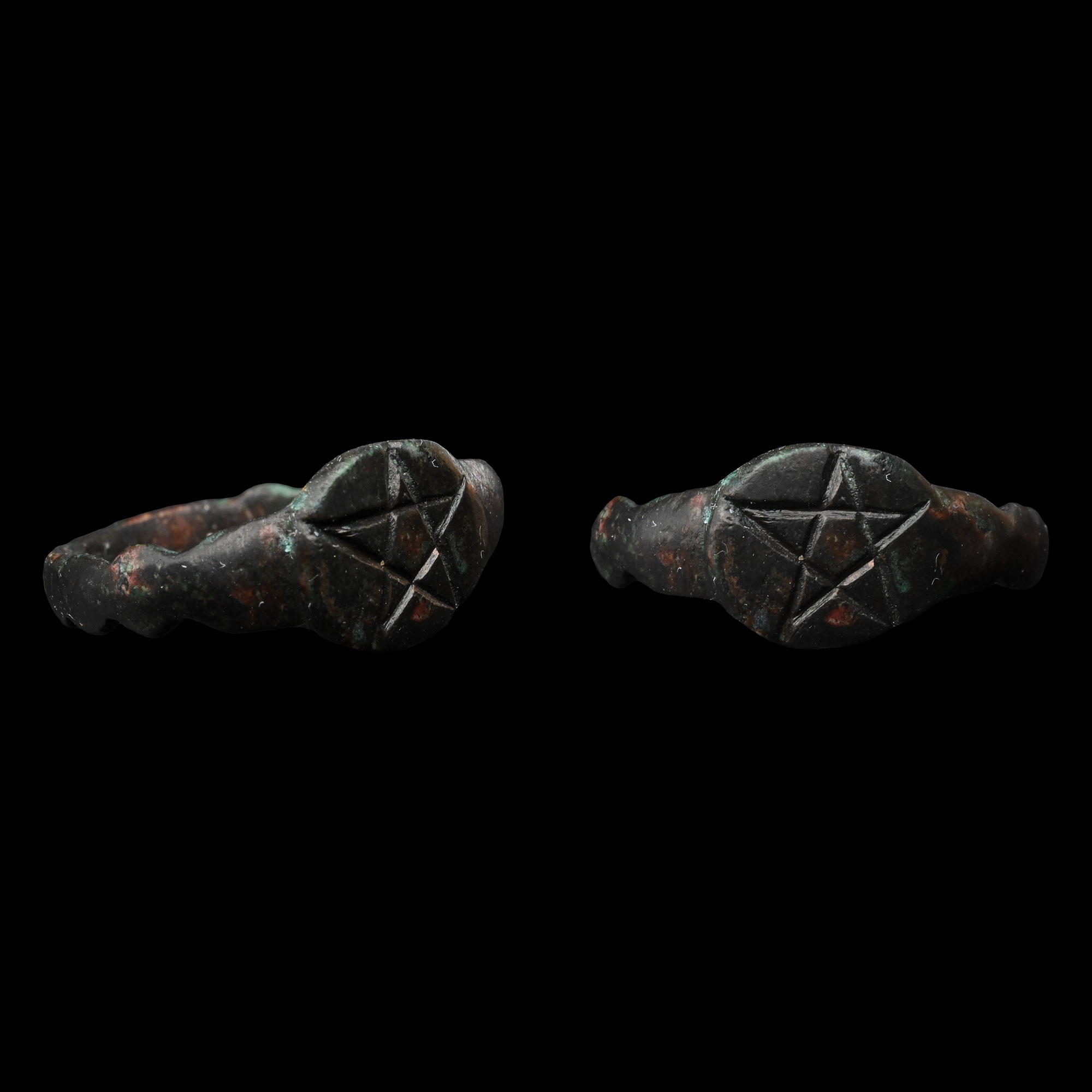 Medieval Bronze Ring with Pentagram