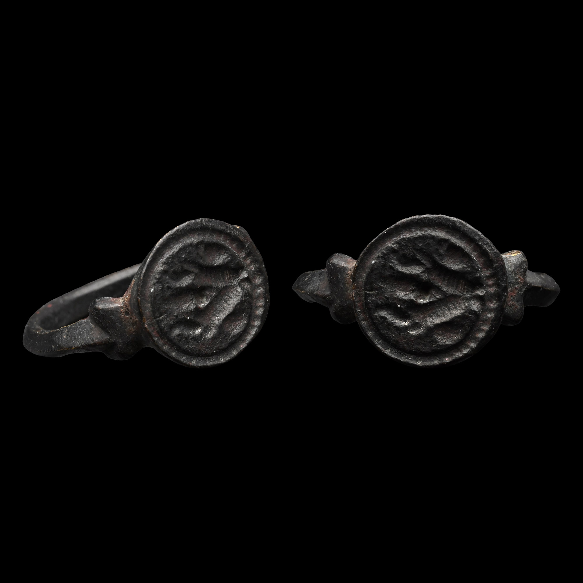 Roman Bronze Ring with Animal
