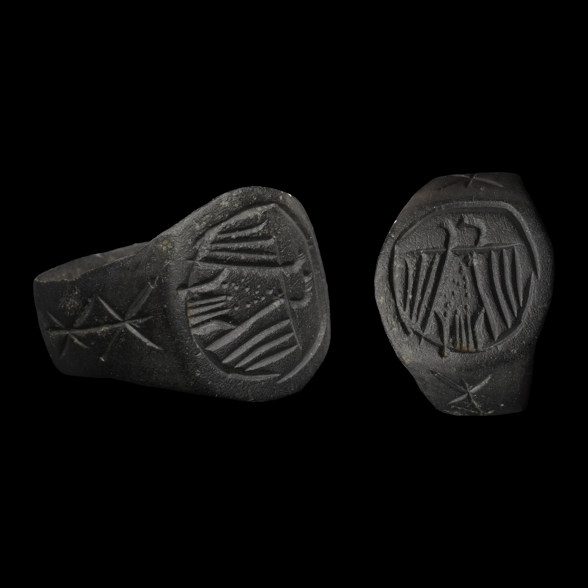 Byzantine Bronze Ring with Spread Eagle