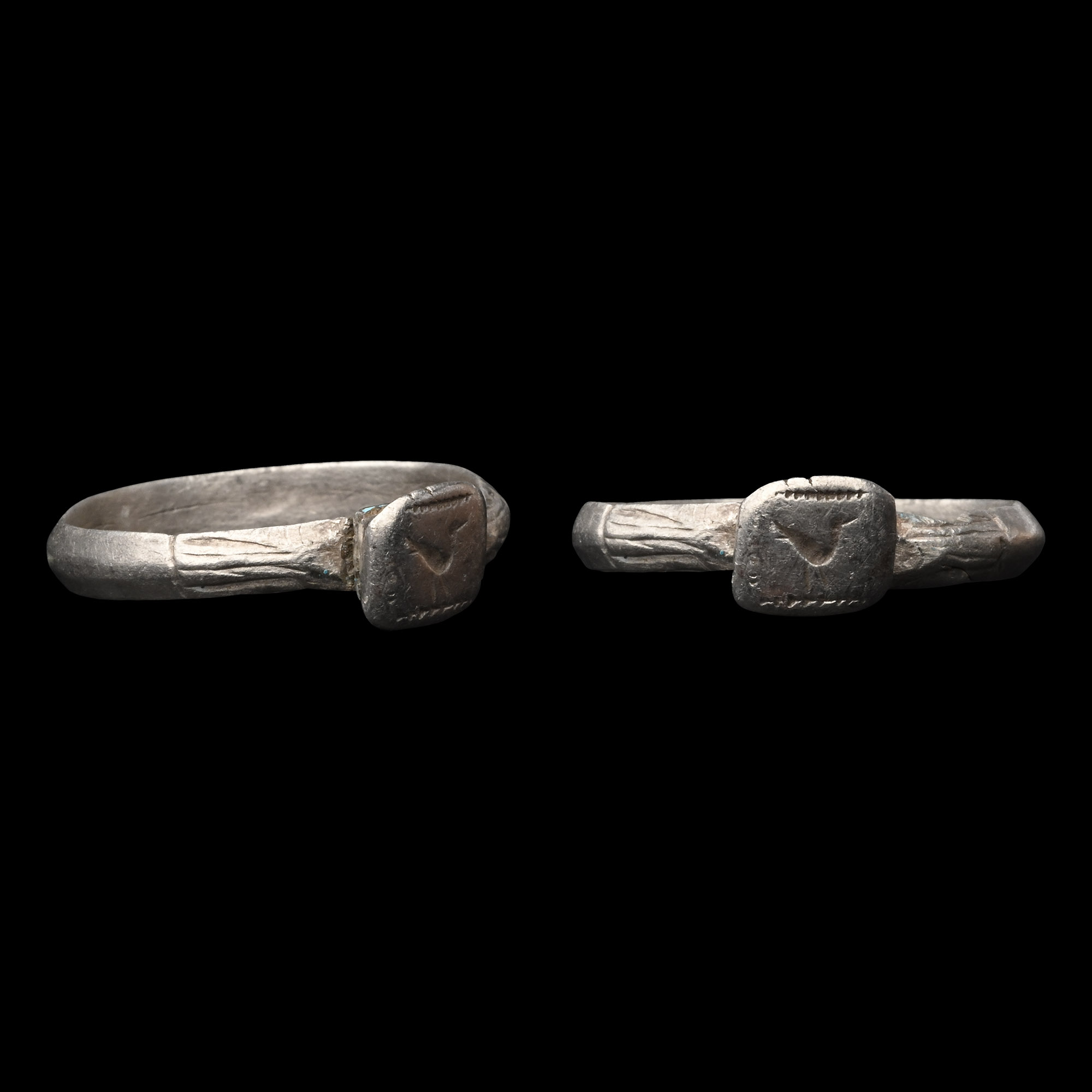 Byzantine Silver Ring with Dove