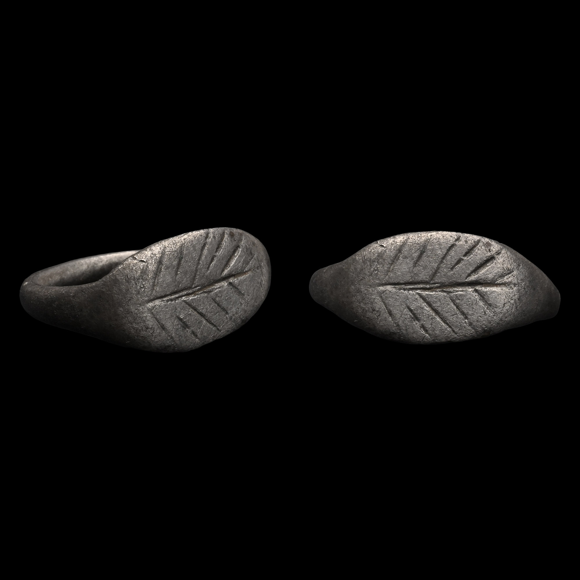 Roman Silver Ring with Palm Branch