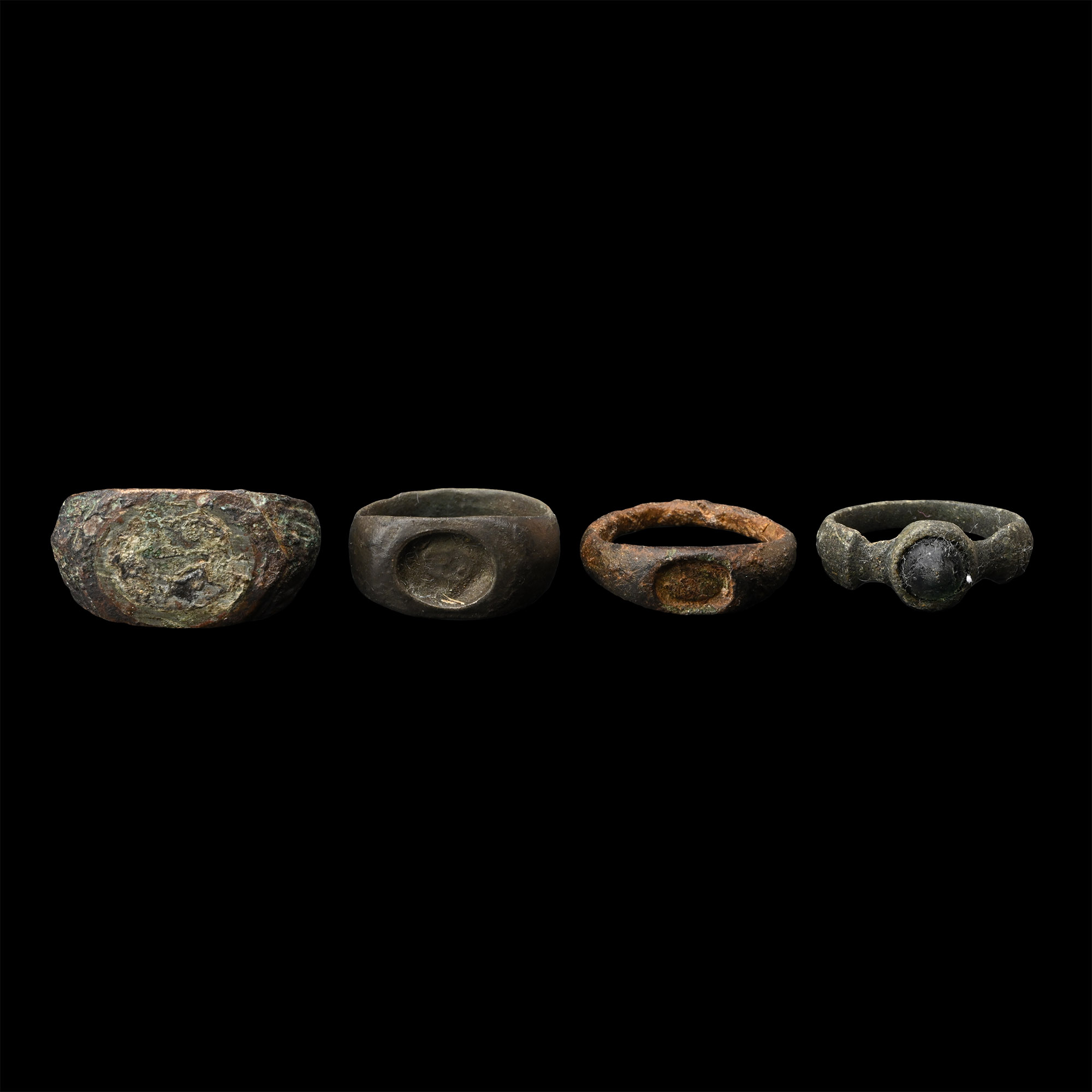 Roman Bronze and Iron Ring Group