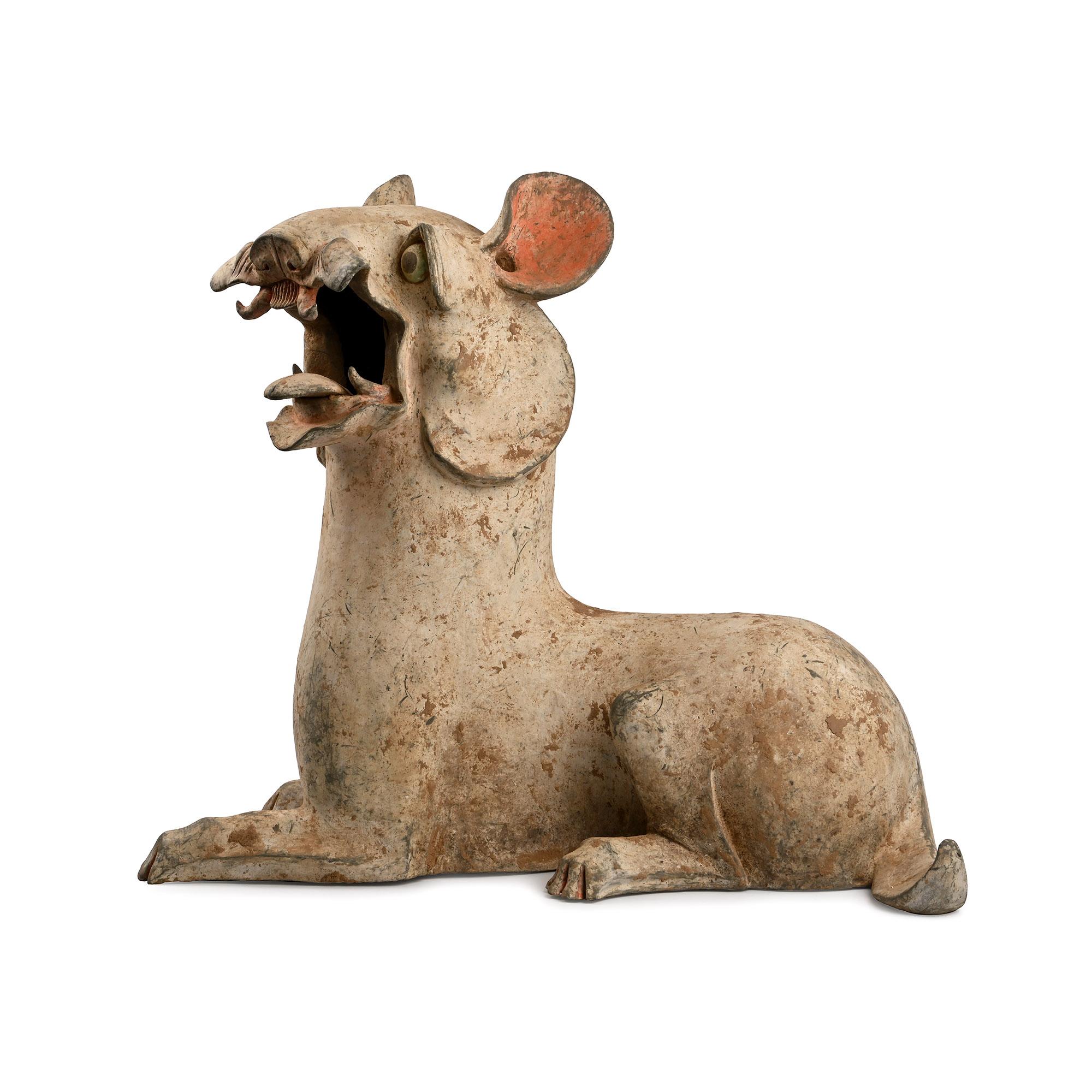 Life-Size Chinese Han Tomb Guardian Terracotta Dog