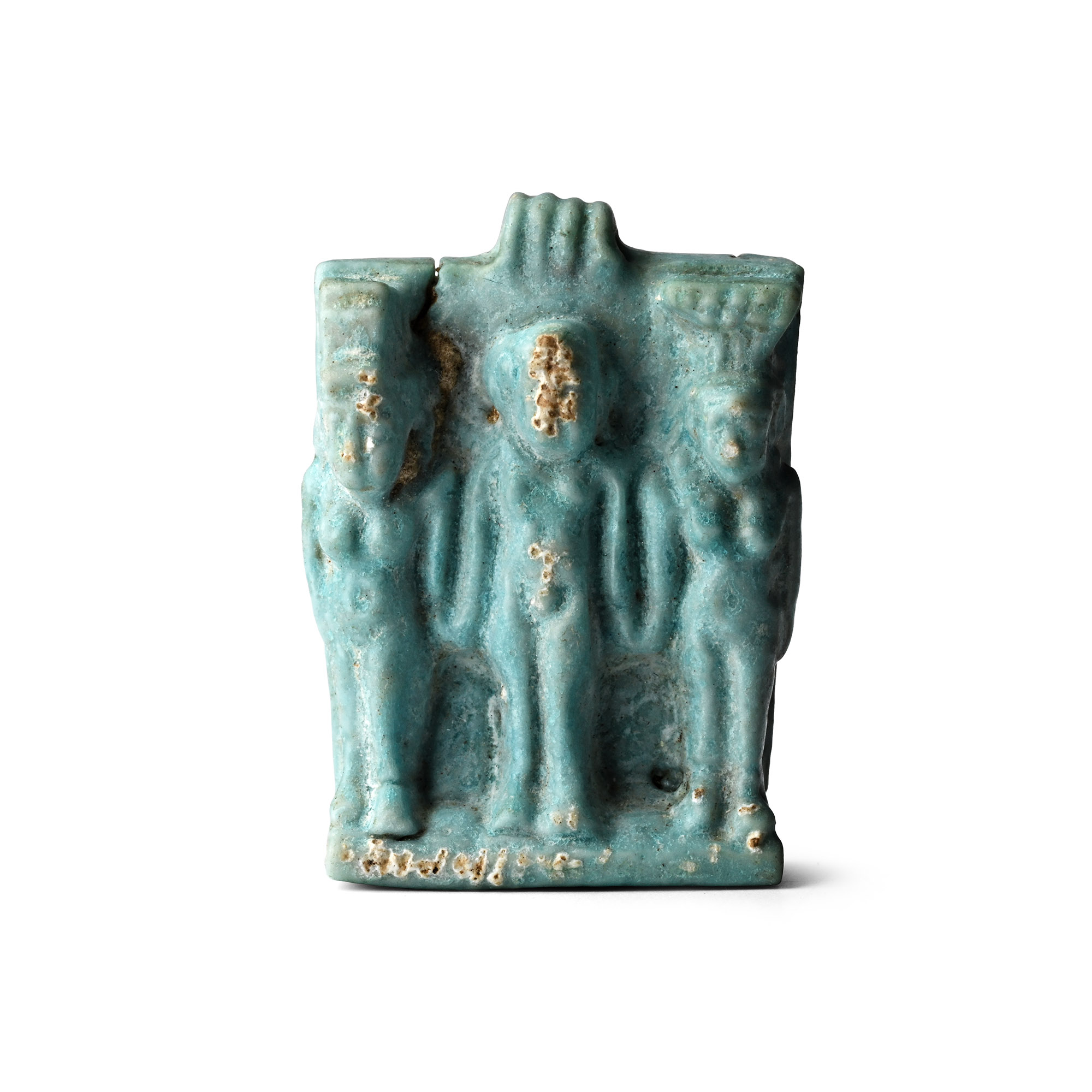 Egyptian Faience Triad Amulet