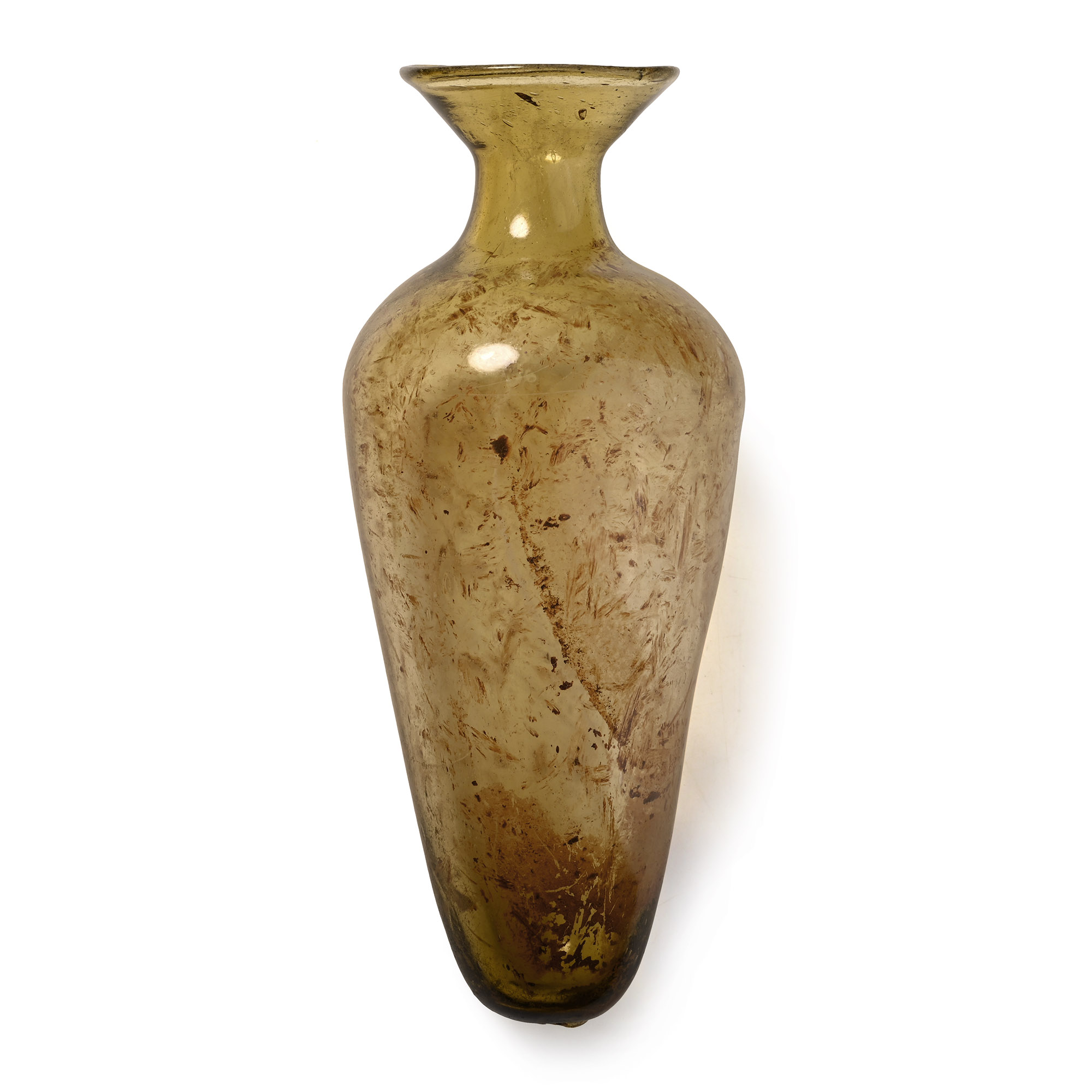 Roman Yellow Glass Bottle