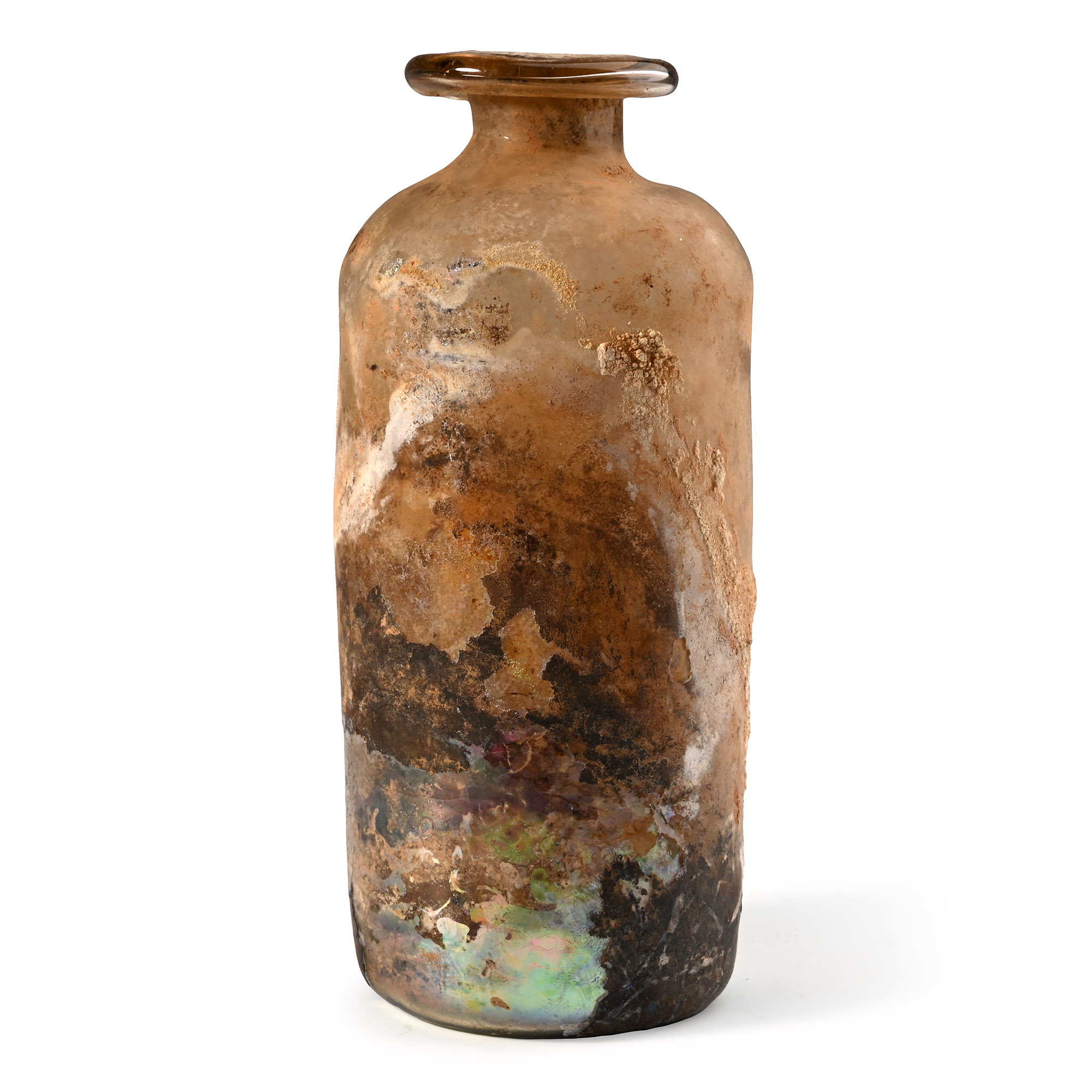 Roman Light Brown Glass Bottle