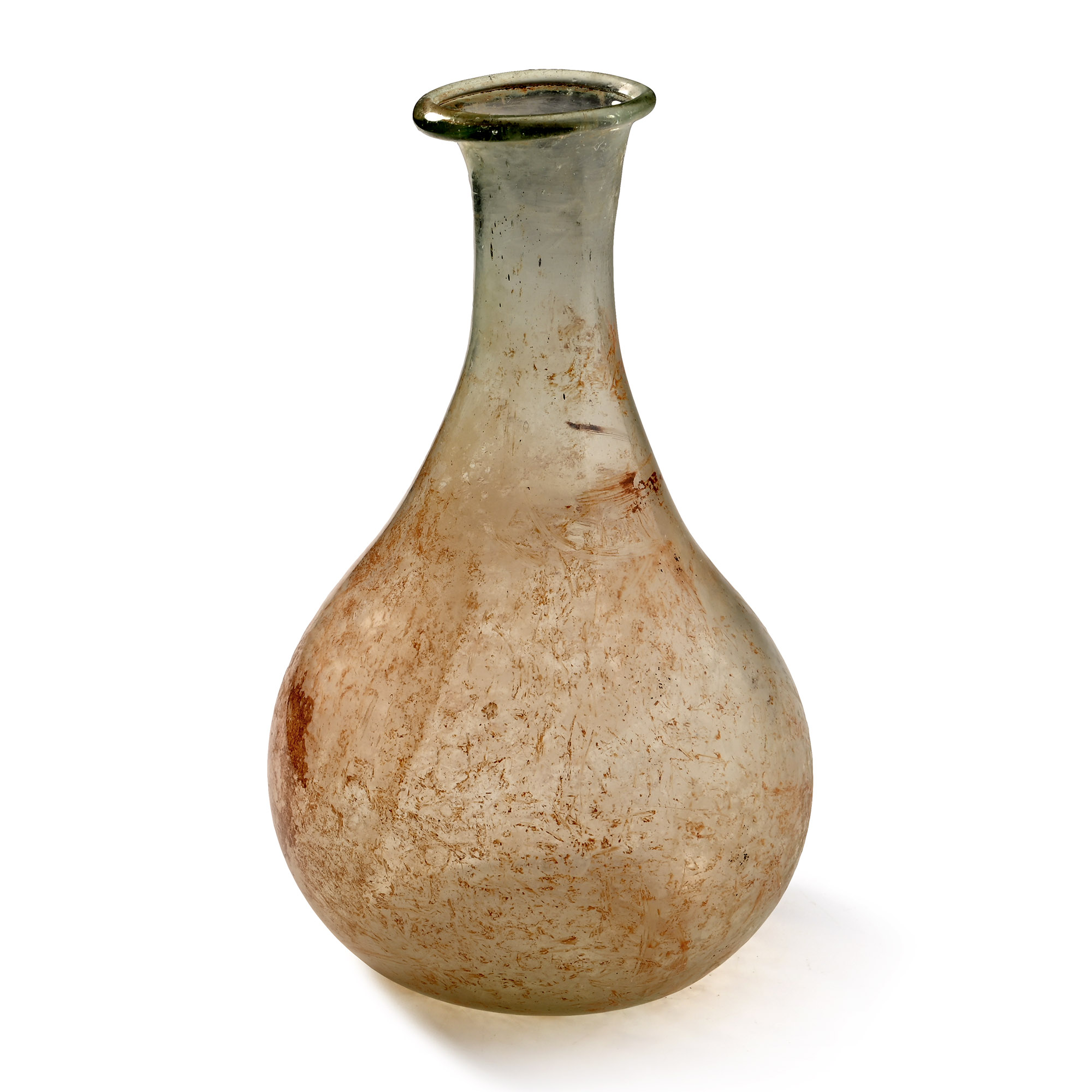 Roman Light Green Glass Flask