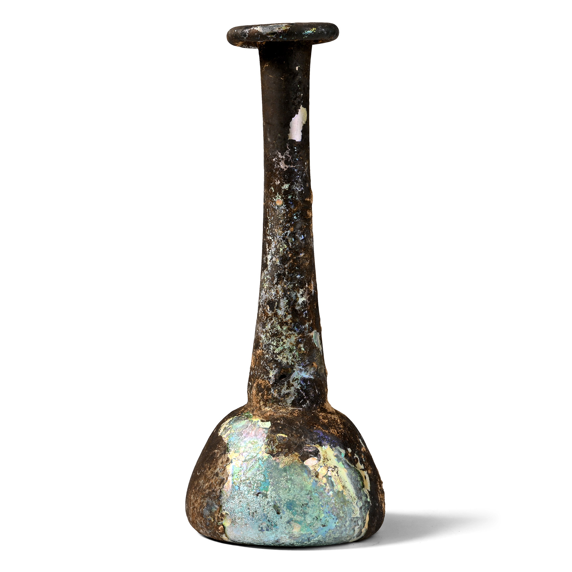 Roman Highly Iridescent Glass Bottle