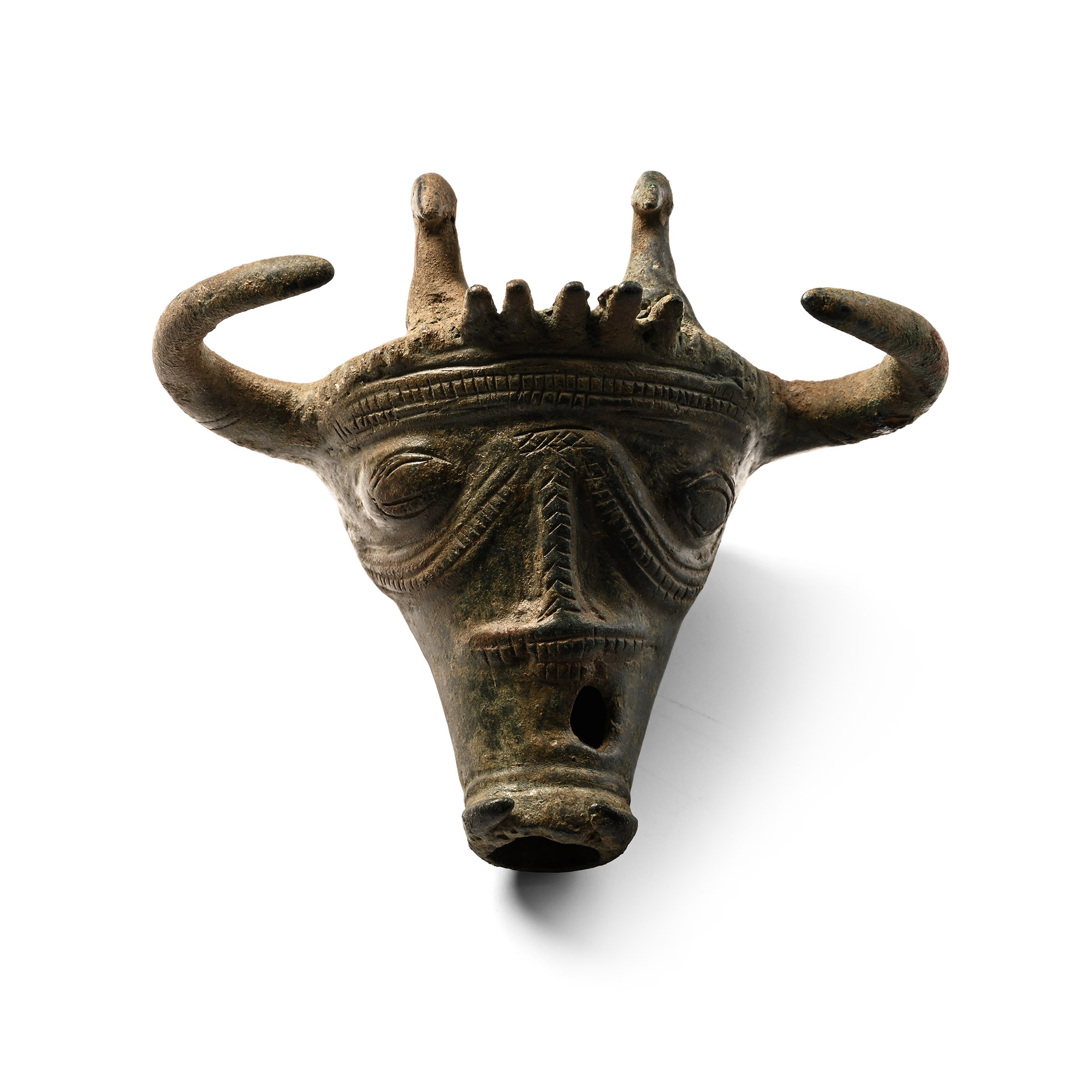 Western Asiatic Bronze Zoomorphic Bell