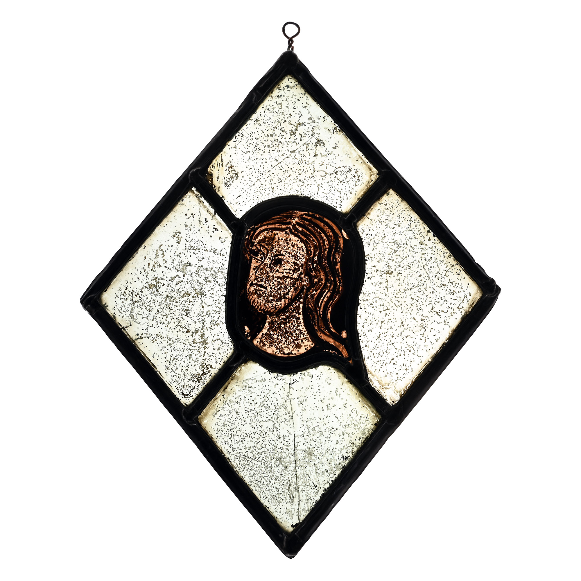 Medieval Stained Glass Panel of a Man