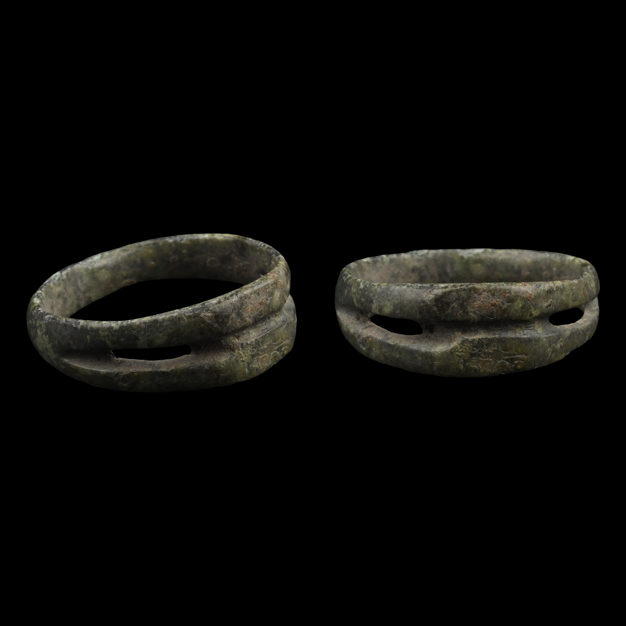 Romano-Celtic Bronze Double Bezel Ring