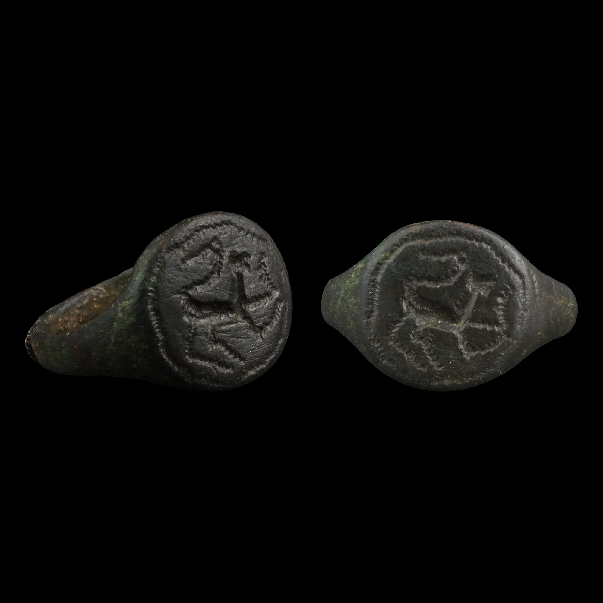 Saxon Bronze Ring with Lion