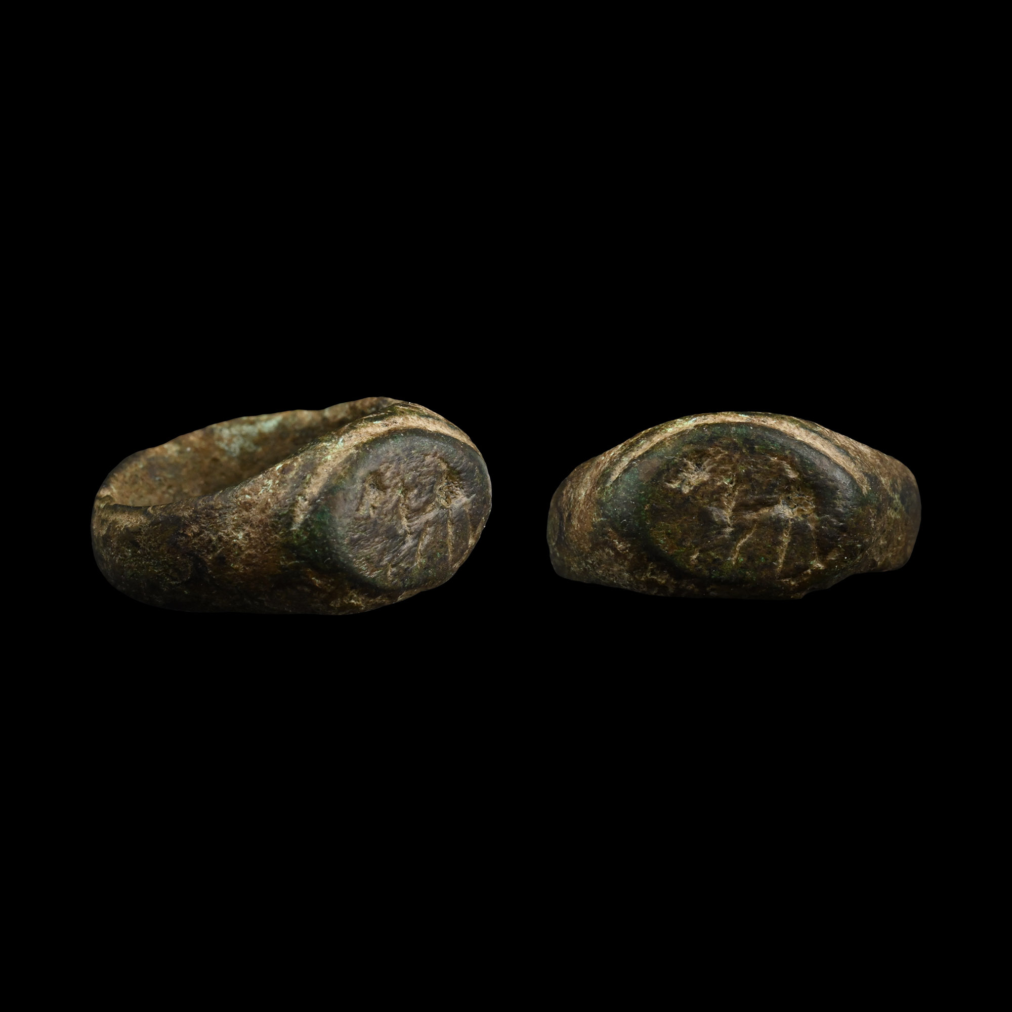 Viking Age Bronze Ring with Horse