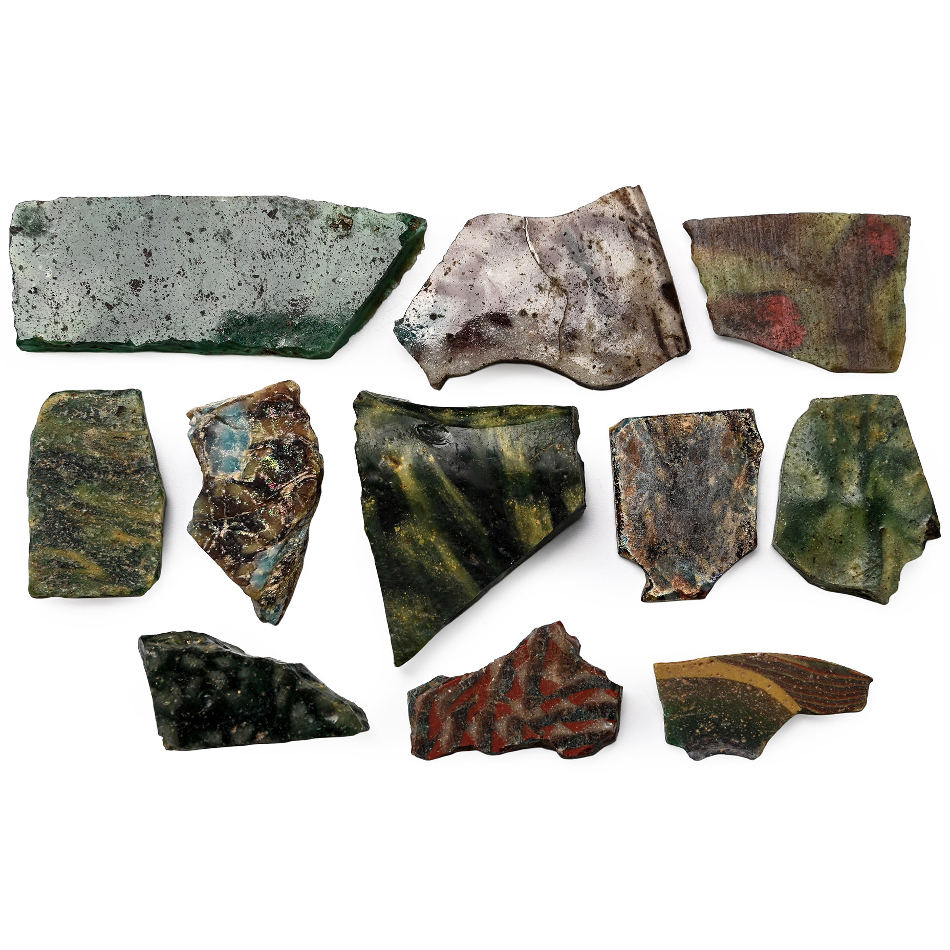 Romano-Egyptian Mosaic Glass Fragment Group