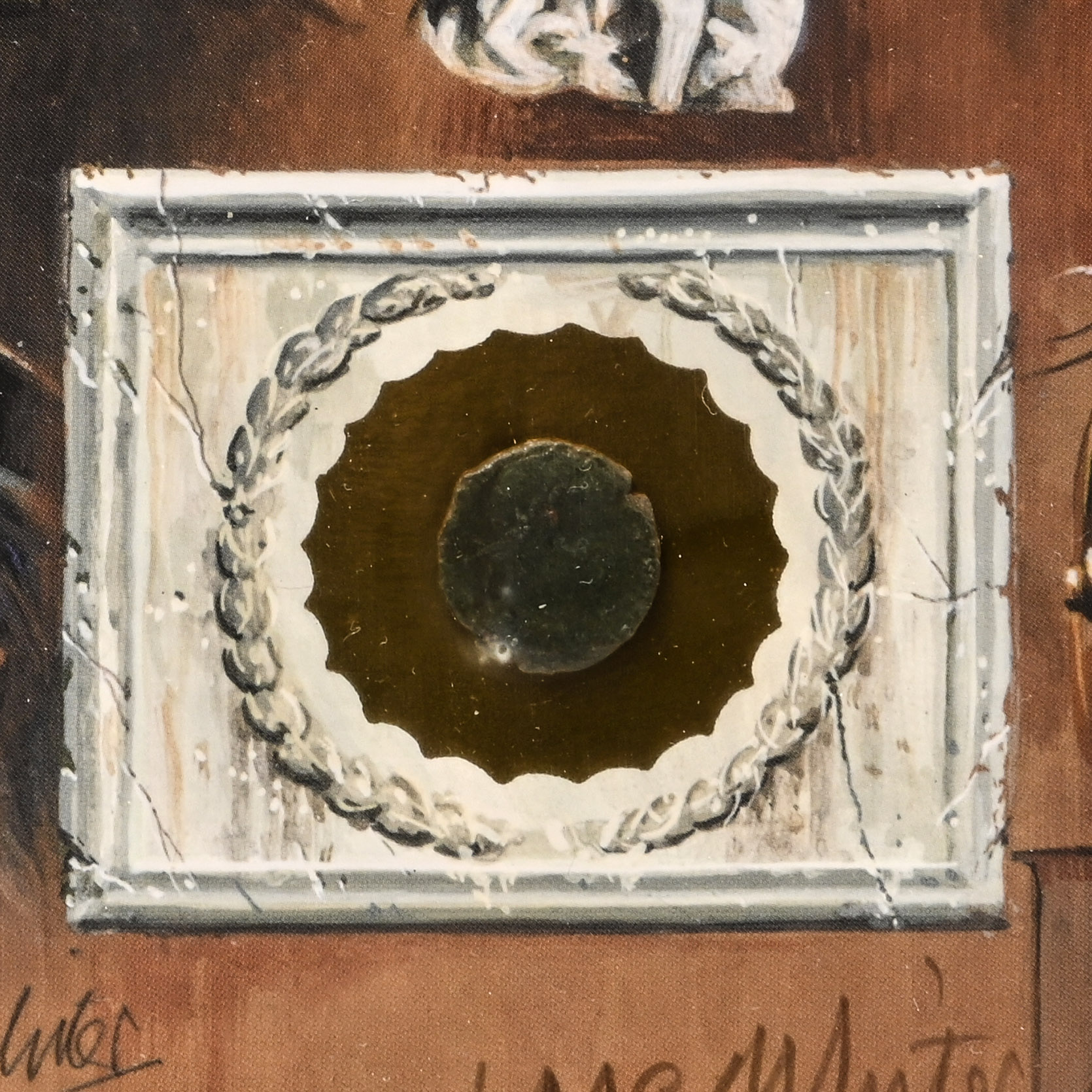 Bronze Roman Coin and Framed Limited Edition Print