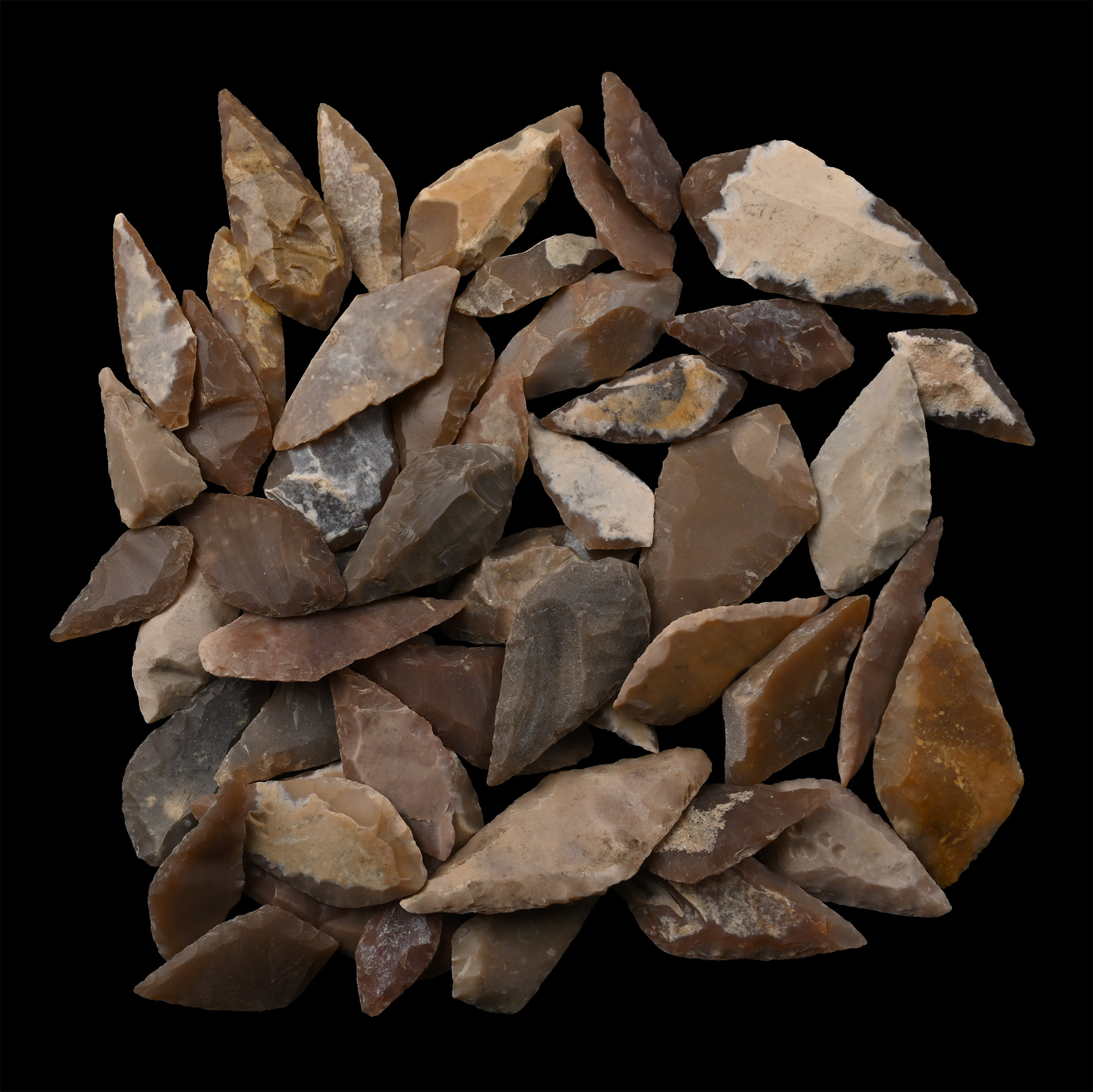 Stone Age Lozenge-Shaped Arrowhead Collection