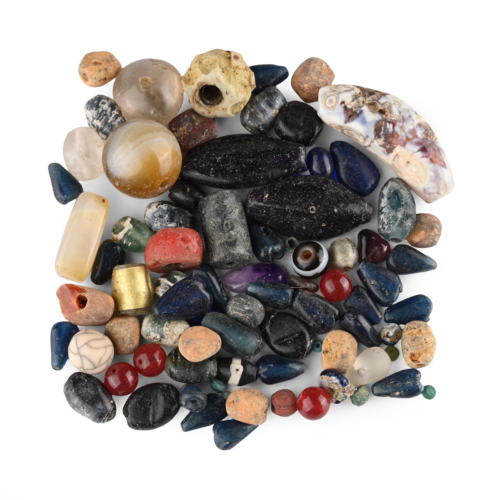 Roman and Other Mixed Stone and Glass Bead Collection