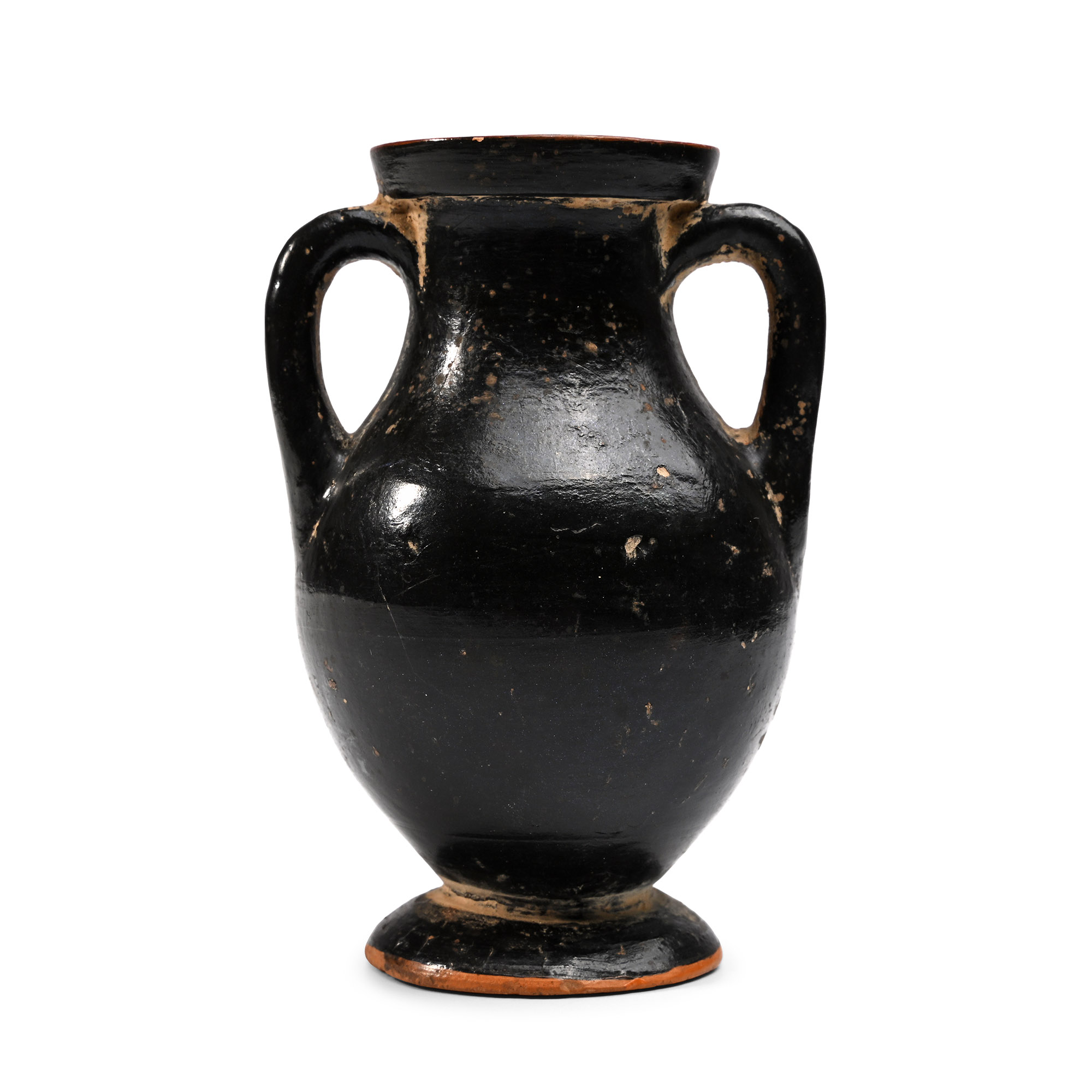 Greek Black-Figure Miniature Amphora with Swan