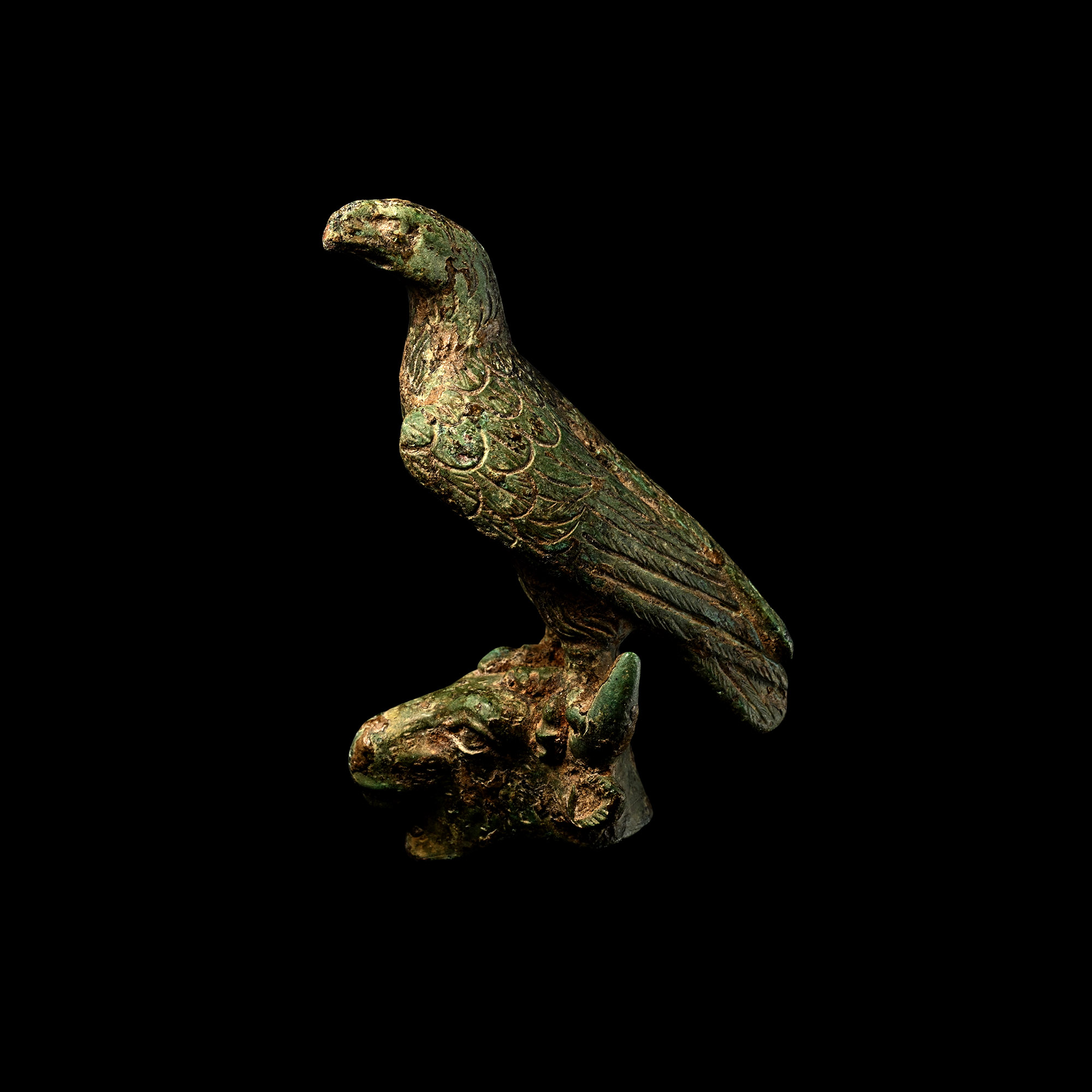 Roman Bronze Eagle on Bull's Head